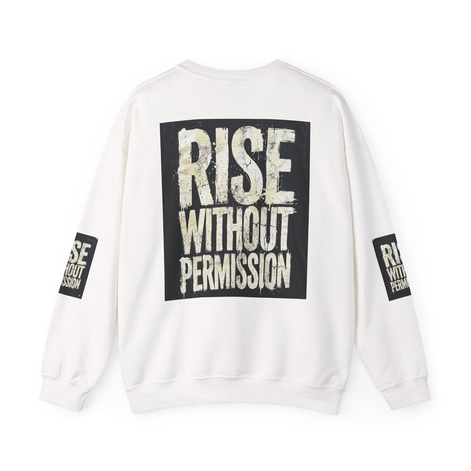 Crewneck Sweatshirt — "RISE WITHOUT PERMISSION" Bold Graphic - Image 2