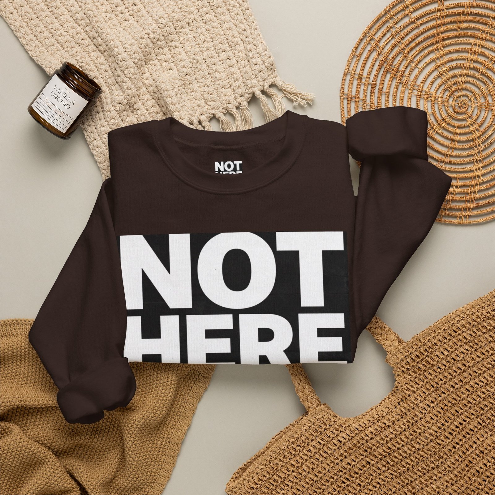 Crewneck Sweatshirt — “Not Here to Blend” Bold Graphic Crewneck - Image 28