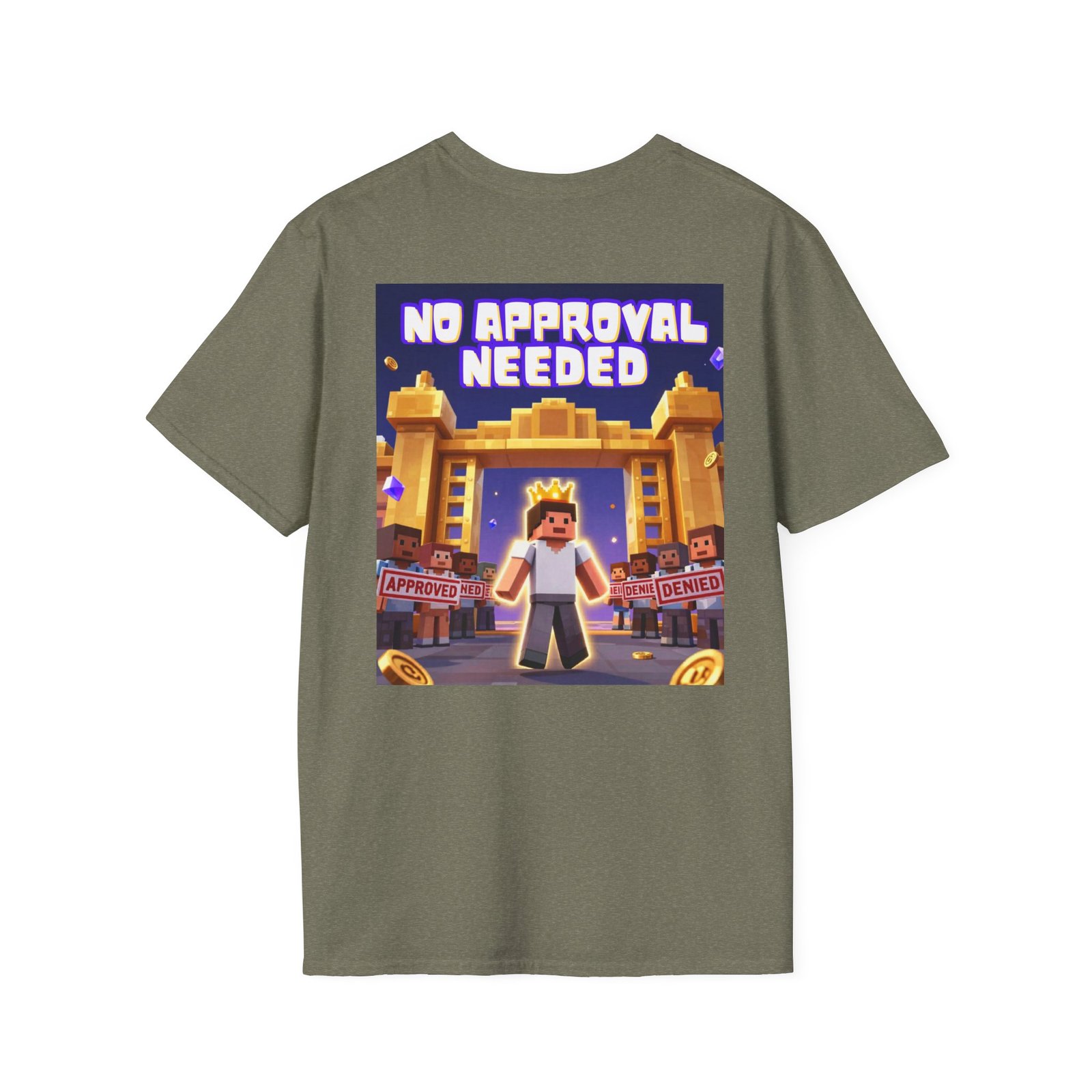 No Approval Needed T‑Shirt — Bold Roblox-style Gamer Tee - Image 20