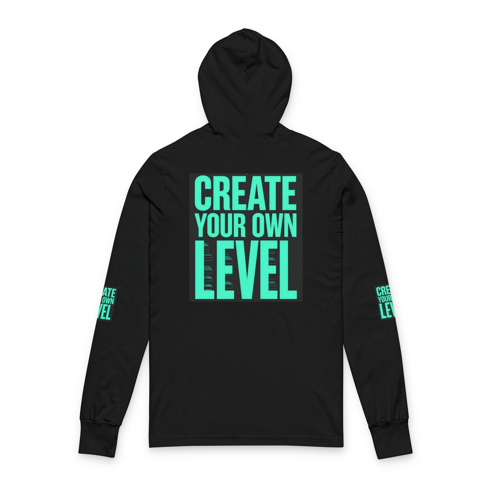 Create Your Own Level Hooded Long Sleeve Tee - Image 4