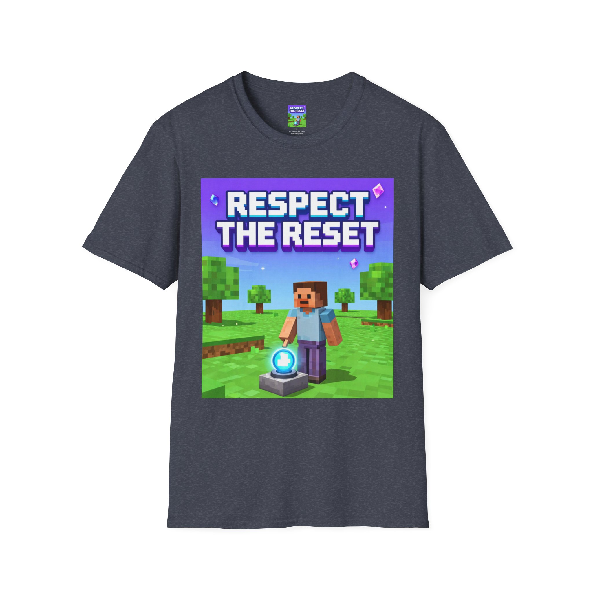 Respect the Reset T-Shirt — Minecraft-Inspired Gamer Tee - Image 43