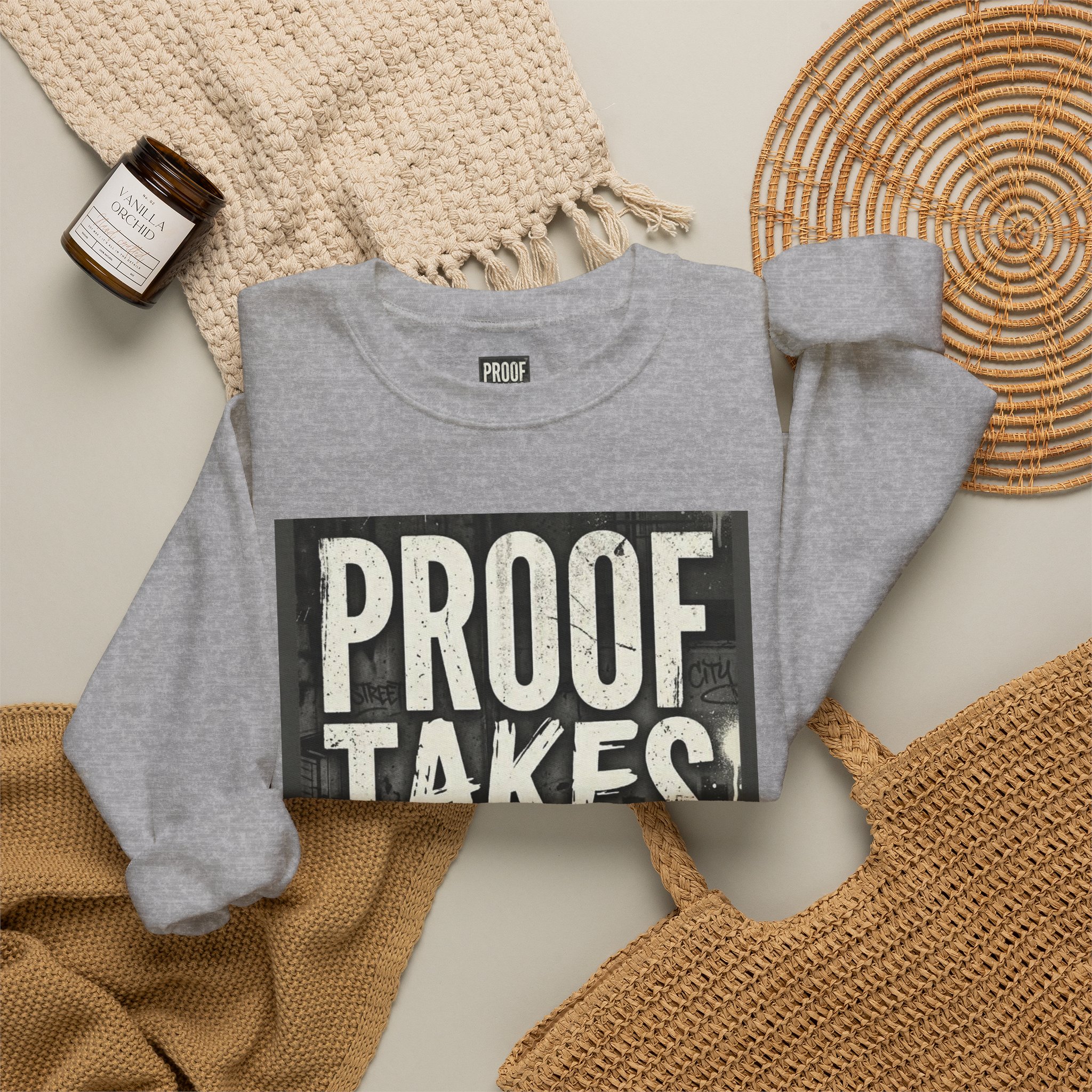Proof Takes Time Sweatshirt — Motivational Graphic Crewneck - Image 24