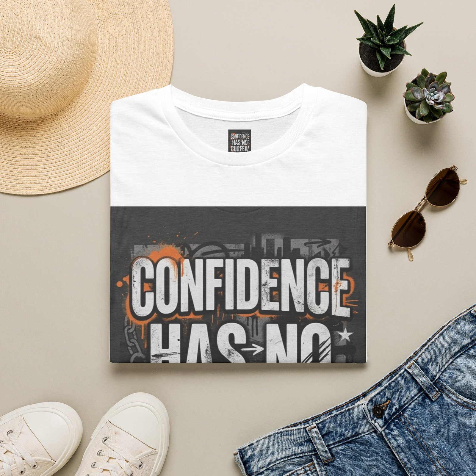 Confidence Has No Curfew T-Shirt — Empowering Urban Graphic Tee