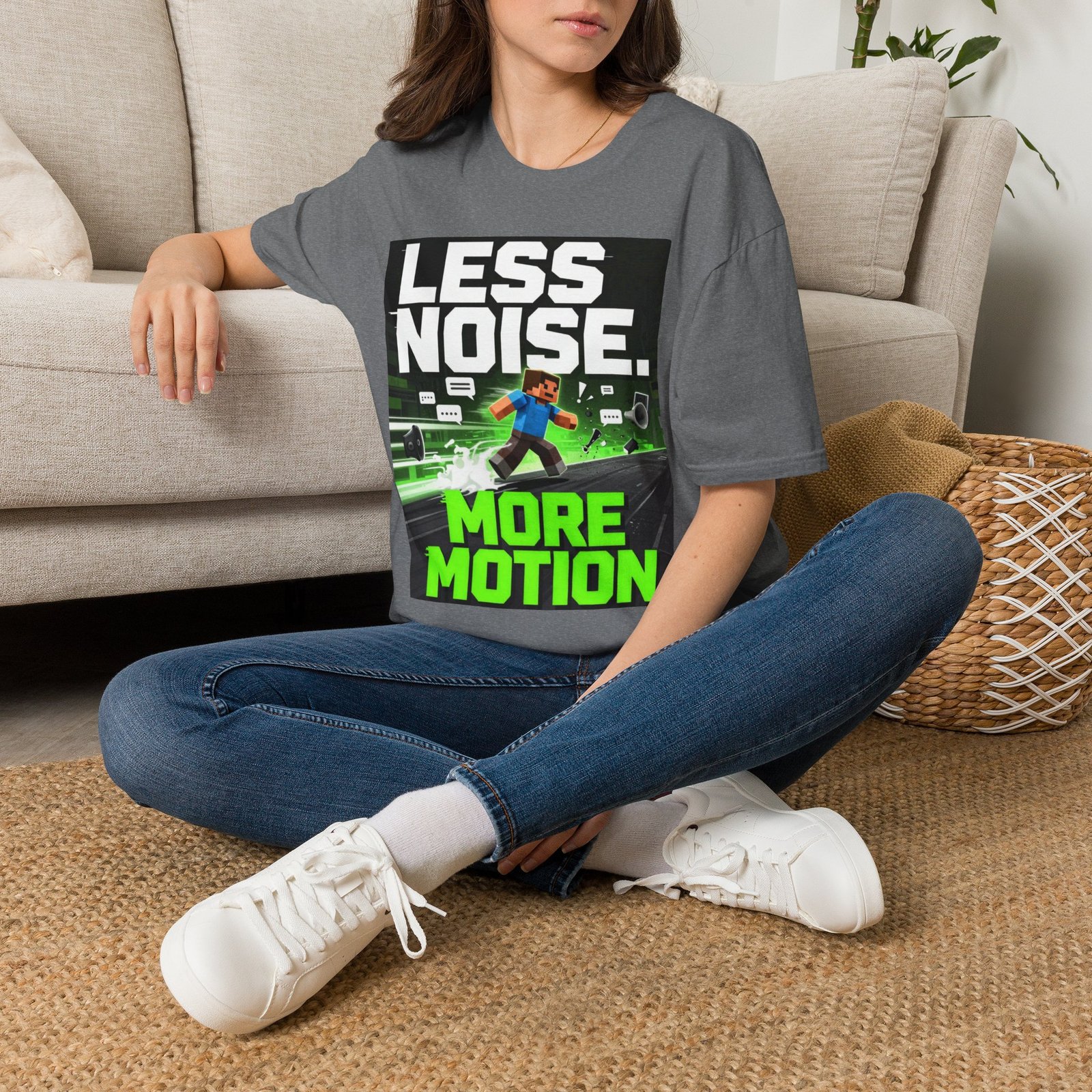Less Noise More Motion T-Shirt — Gamer Minimalist Graphic Tee - Image 22