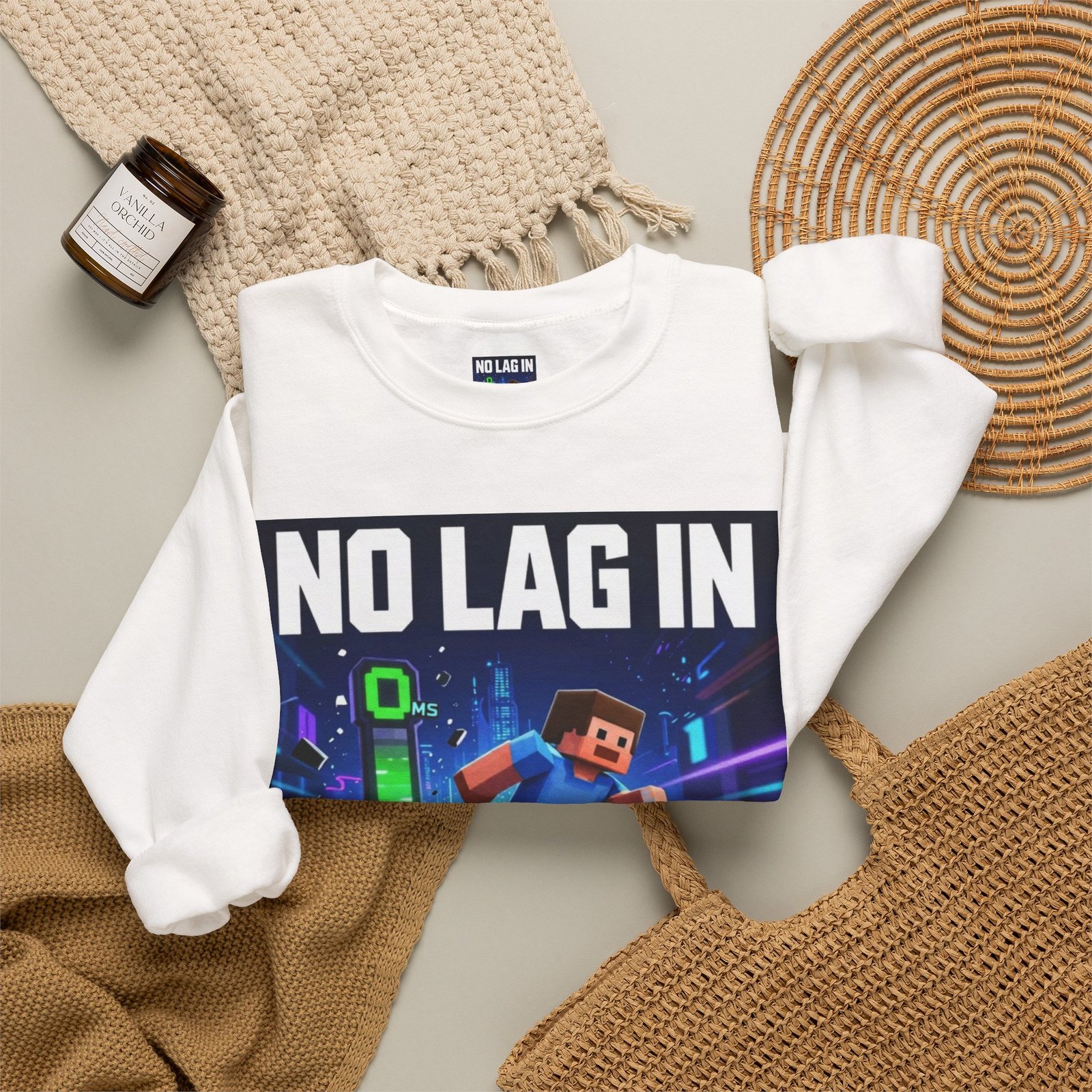 No Lag In My Vision Sweatshirt — Gamer Graphic Crewneck - Image 4