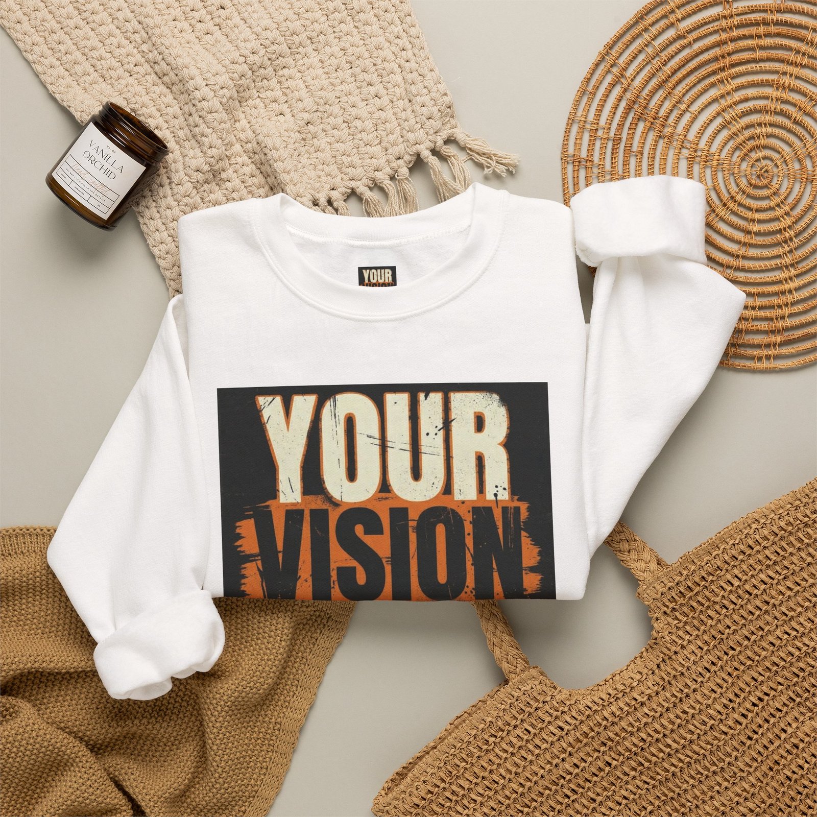 Crewneck Sweatshirt — “Your Vision Is Valid” Inspirational Graphic - Image 4