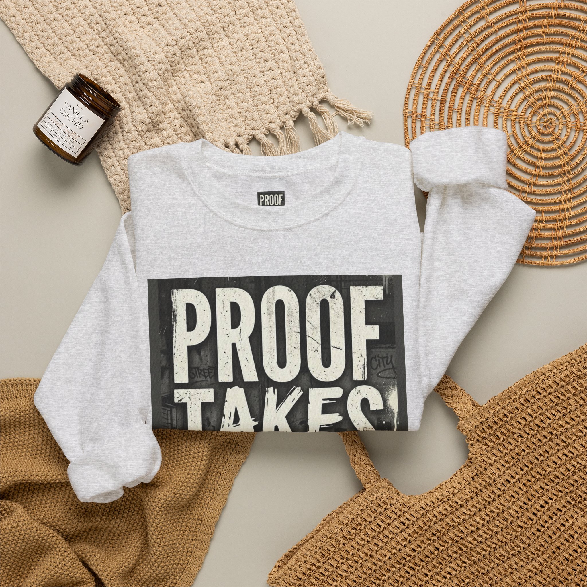 Proof Takes Time Sweatshirt — Motivational Graphic Crewneck - Image 8