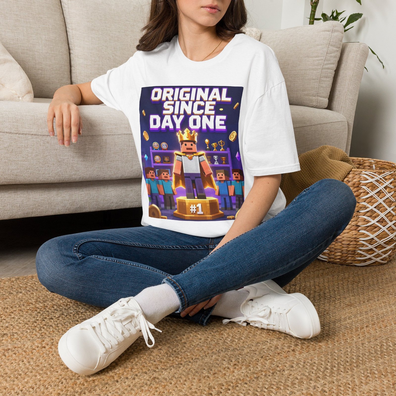 Original Since Day One T‑Shirt — Gamer Retro Crown Design - Image 2
