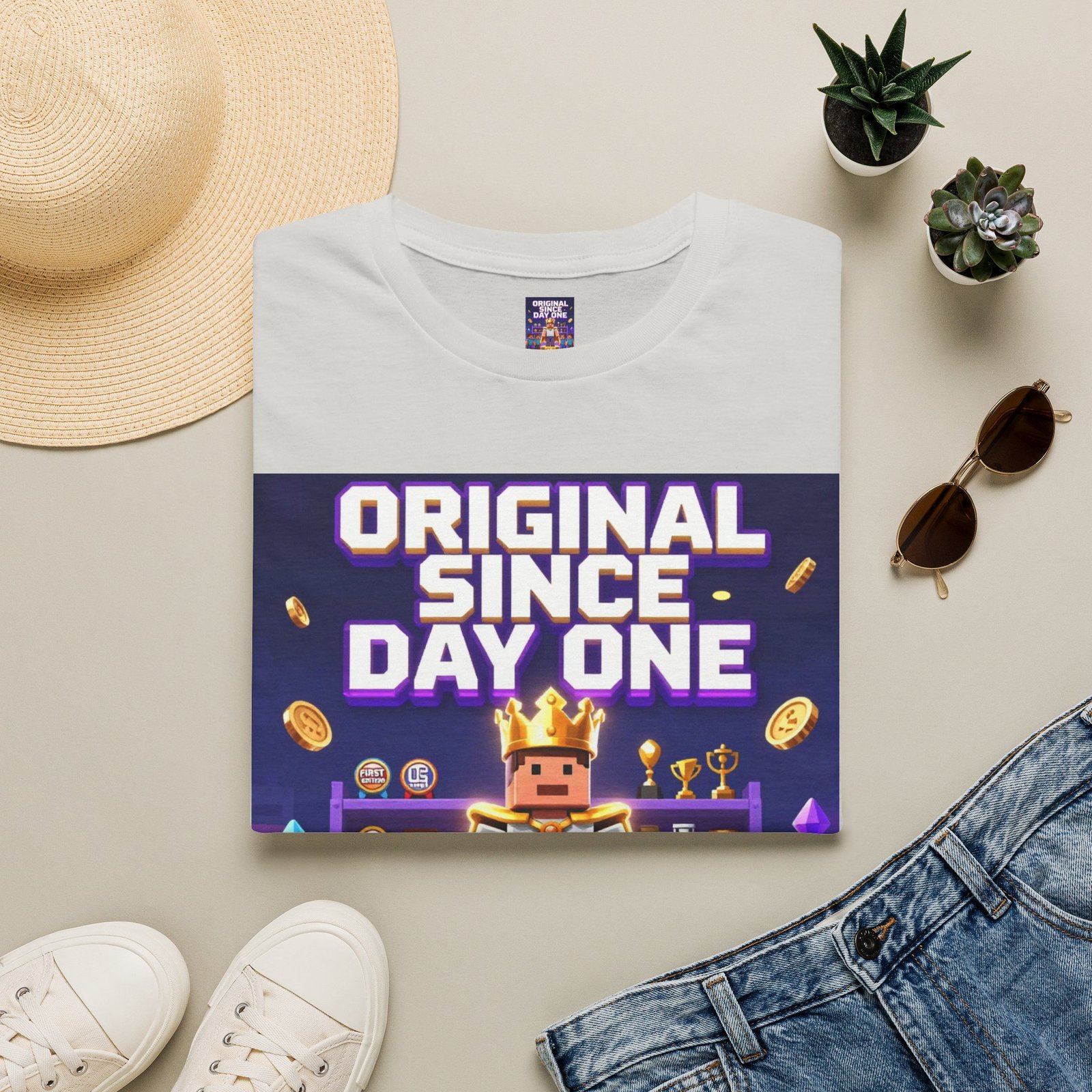 Original Since Day One T‑Shirt — Gamer Retro Crown Design - Image 9