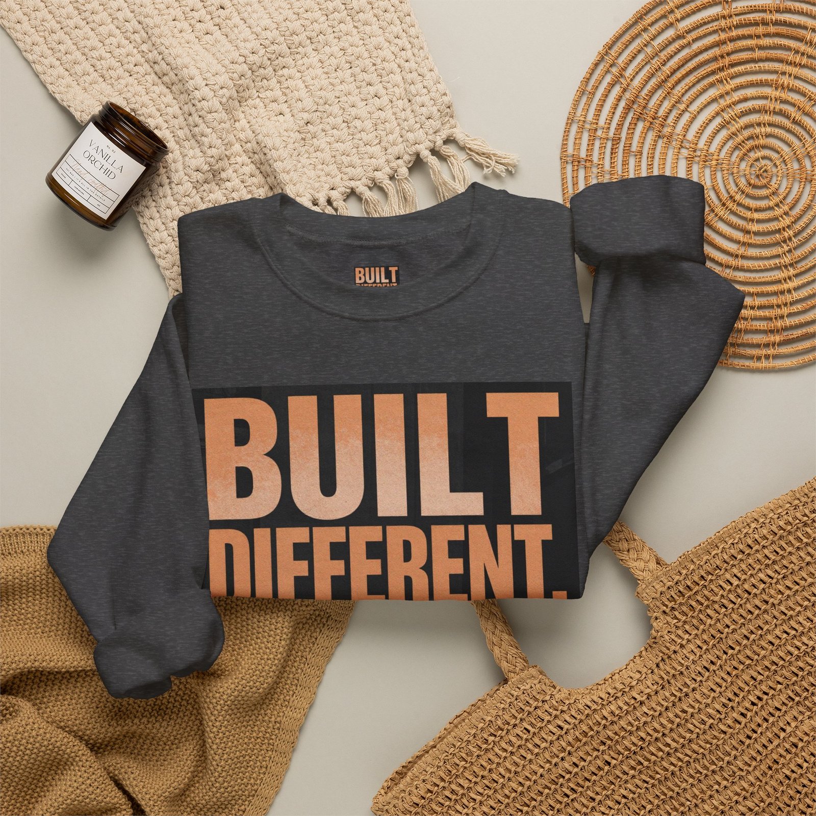 Built Different Crewneck Sweatshirt — "Built Different. Moving Different." Graphic Pullover - Image 36