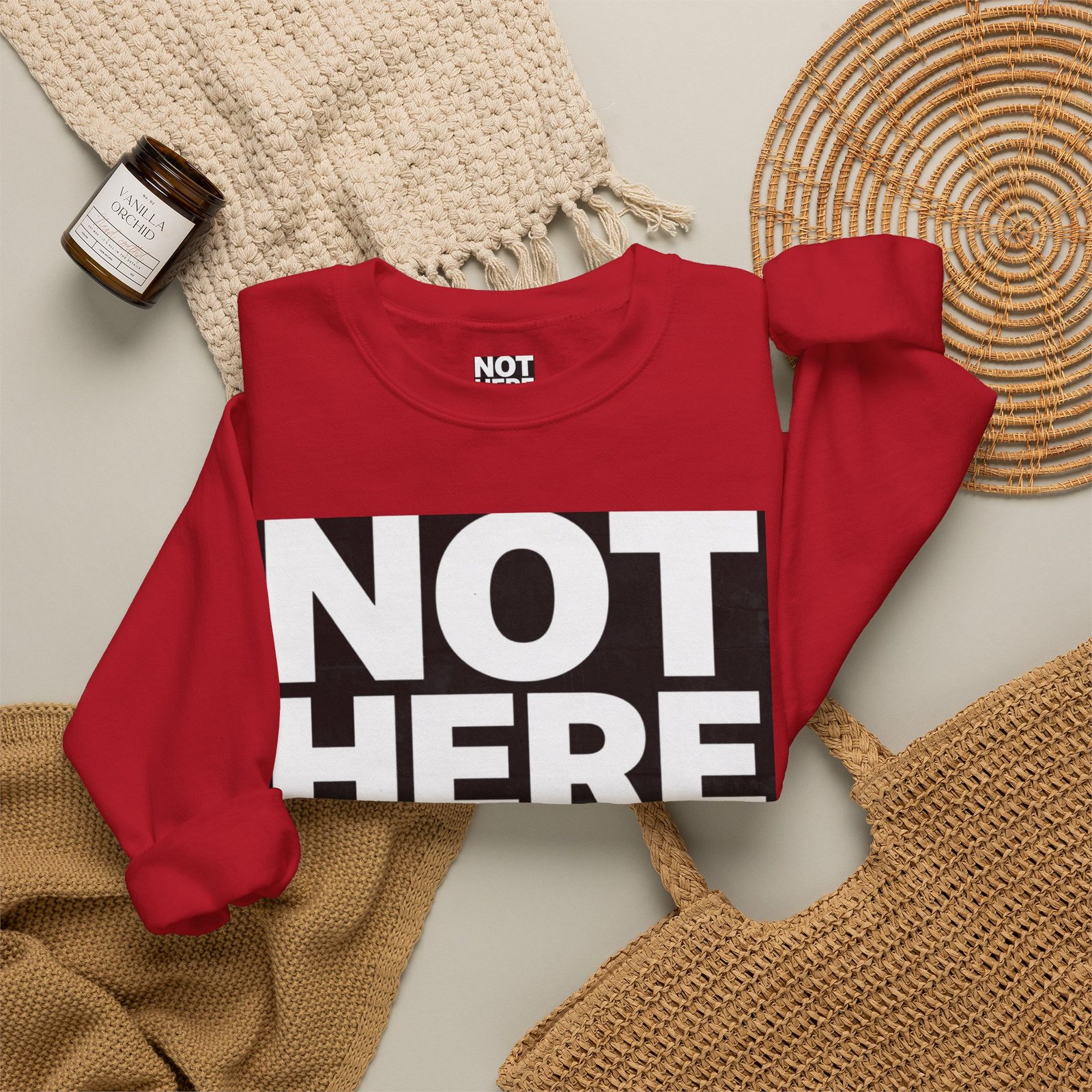 Crewneck Sweatshirt — “Not Here to Blend” Bold Graphic Crewneck - Image 56