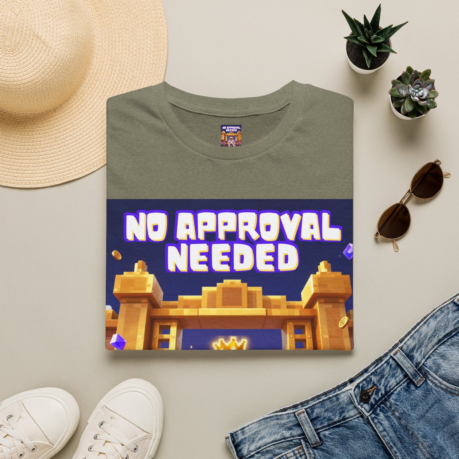 No Approval Needed T‑Shirt — Bold Roblox-style Gamer Tee - Image 17