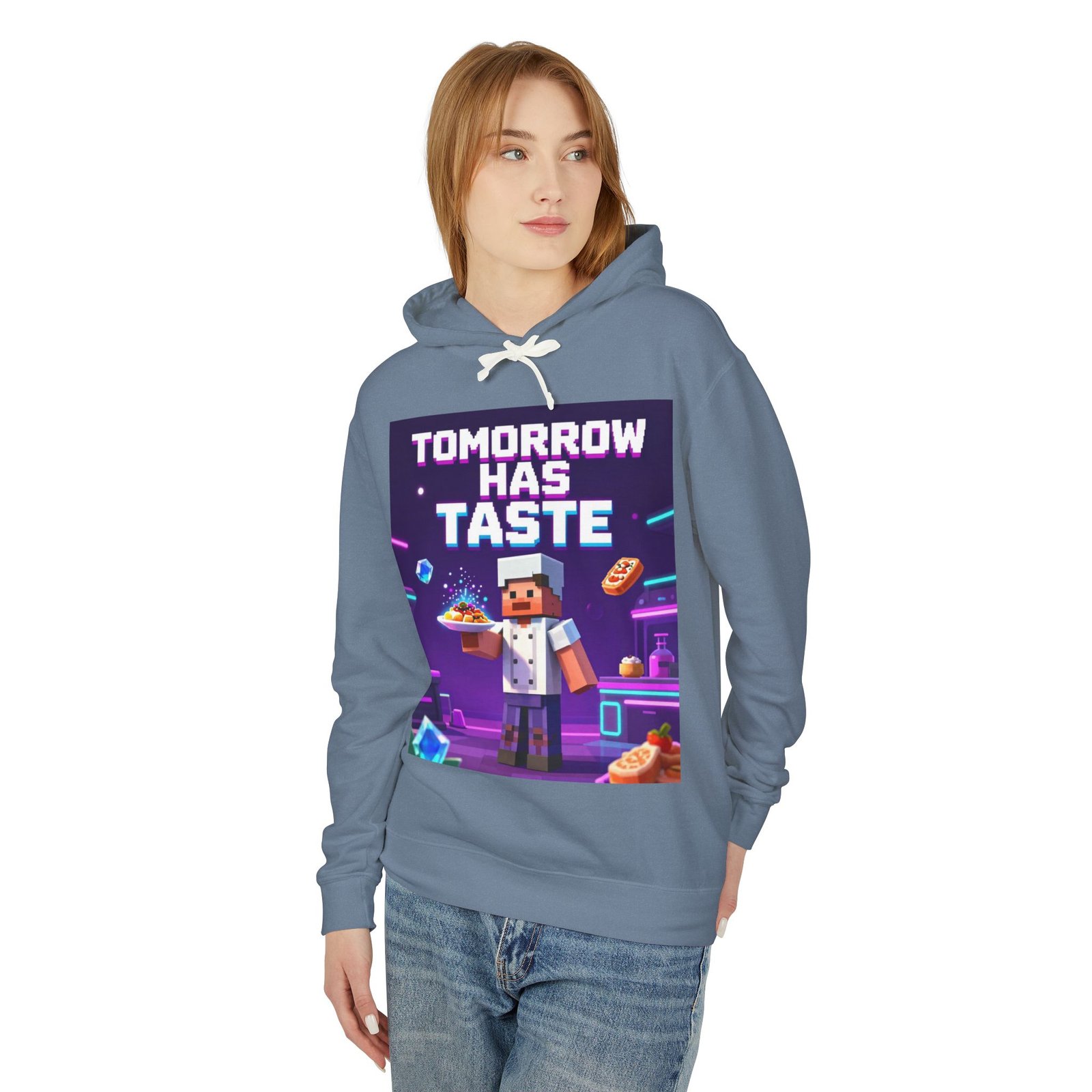 Tomorrow Has Taste Hoodie — Retro Pixel Chef Gaming Sweatshirt - Image 35