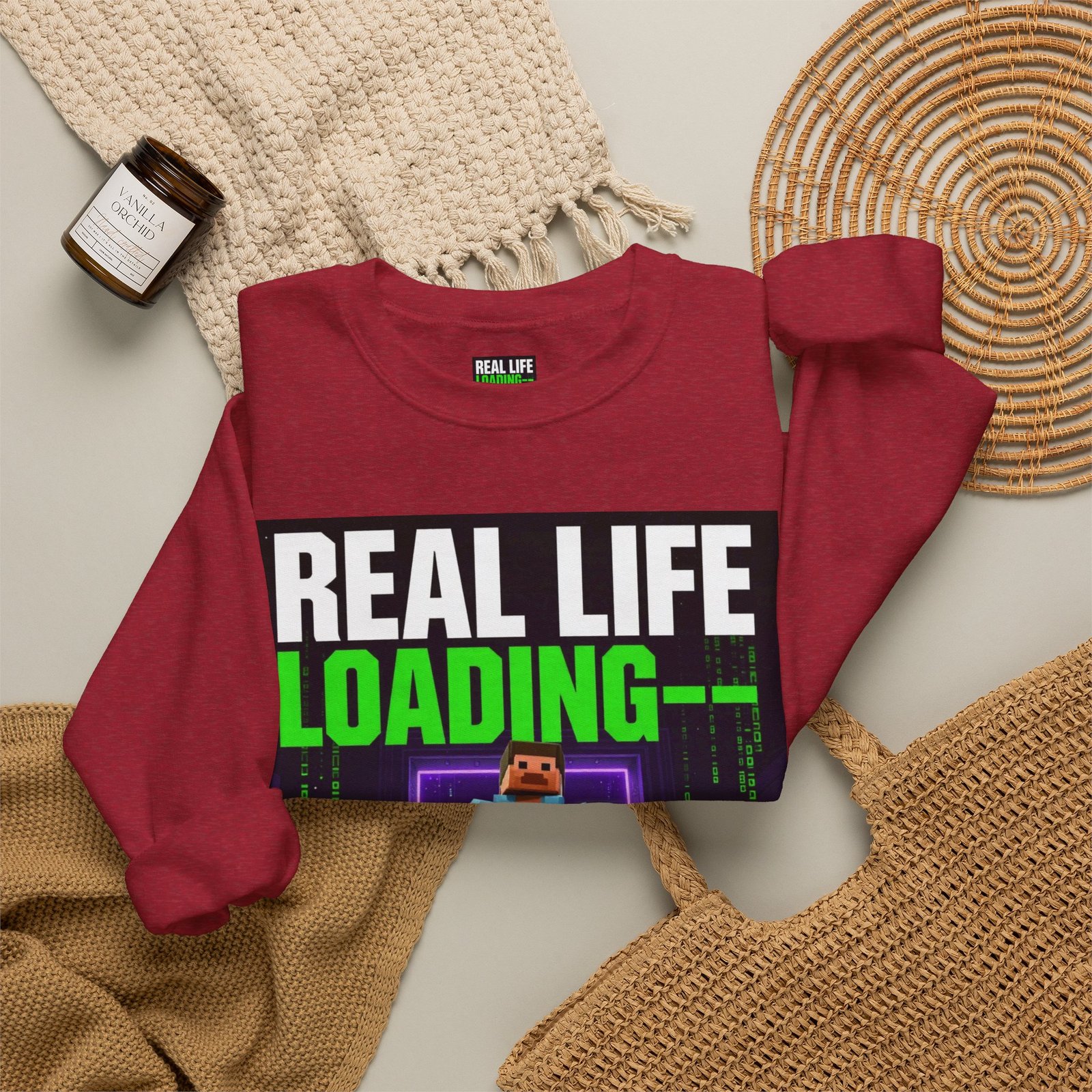 Crewneck Sweatshirt — "Real Life Loading 85%" Gamer Graphic Pullover - Image 52
