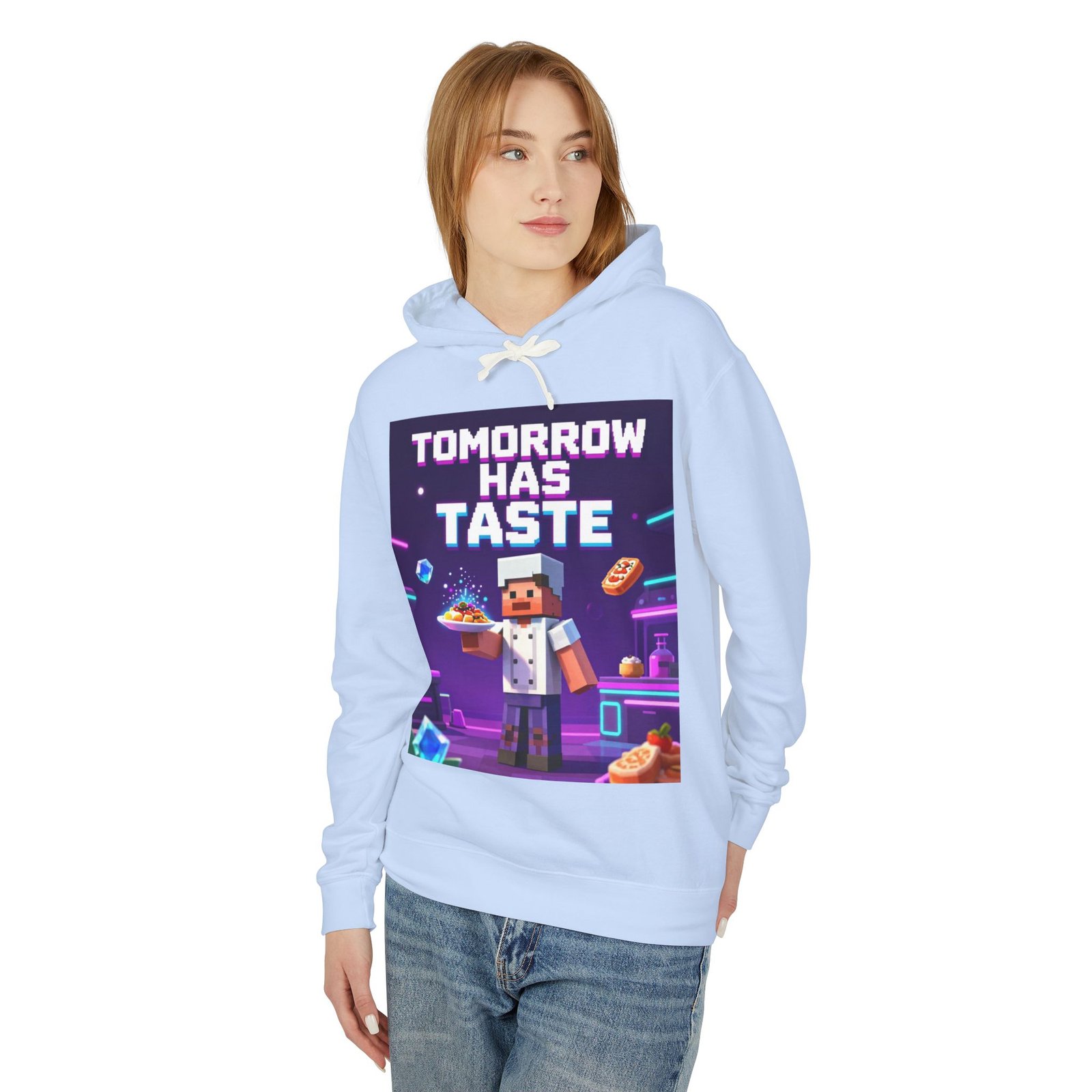 Tomorrow Has Taste Hoodie — Retro Pixel Chef Gaming Sweatshirt - Image 11