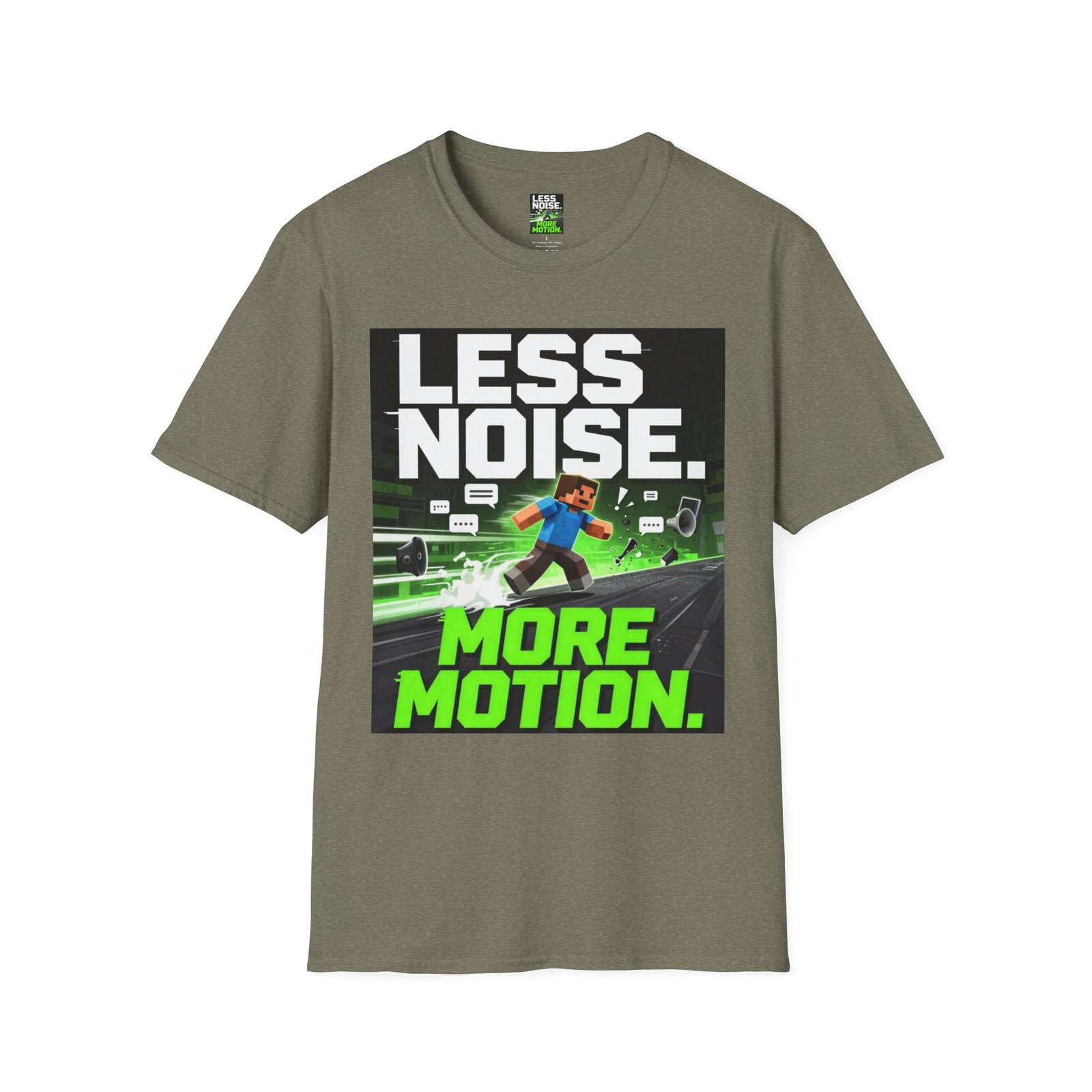 Less Noise More Motion T-Shirt — Gamer Minimalist Graphic Tee - Image 19