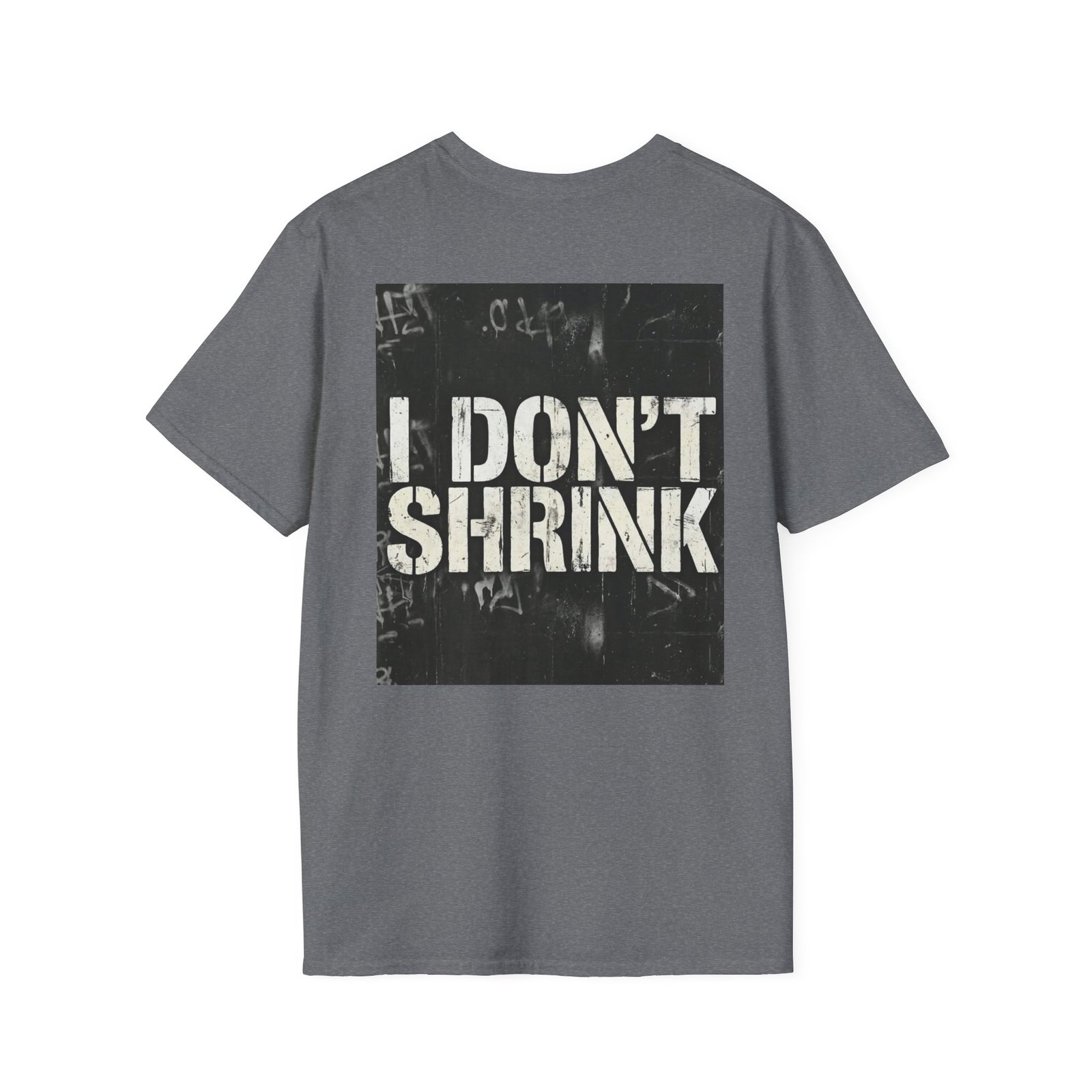 I Don't Shrink T-Shirt — Vintage Stencil Graphic Tee - Image 24