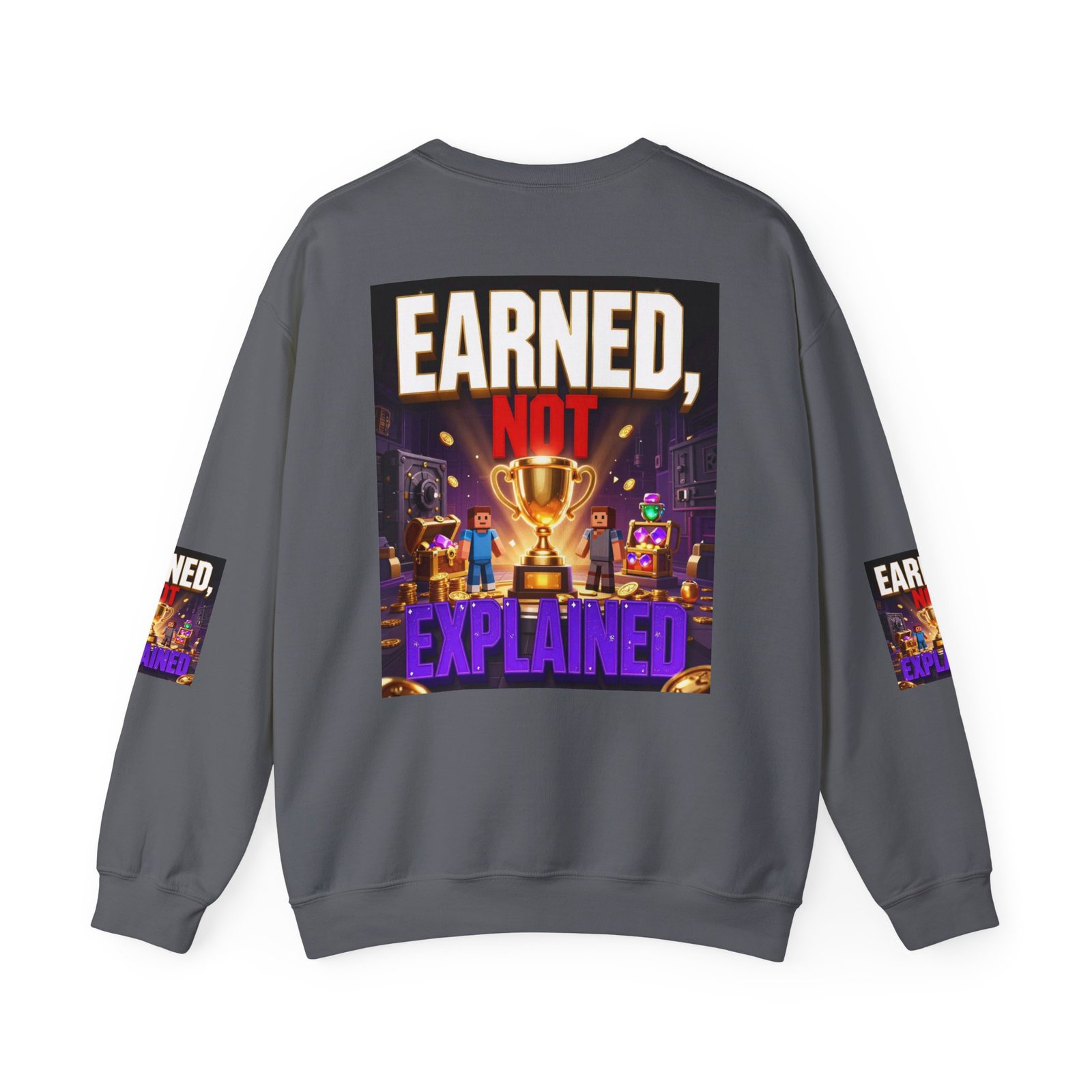 Crewneck Sweatshirt — "Earned, Not Explained" Trophy Graphic - Image 38