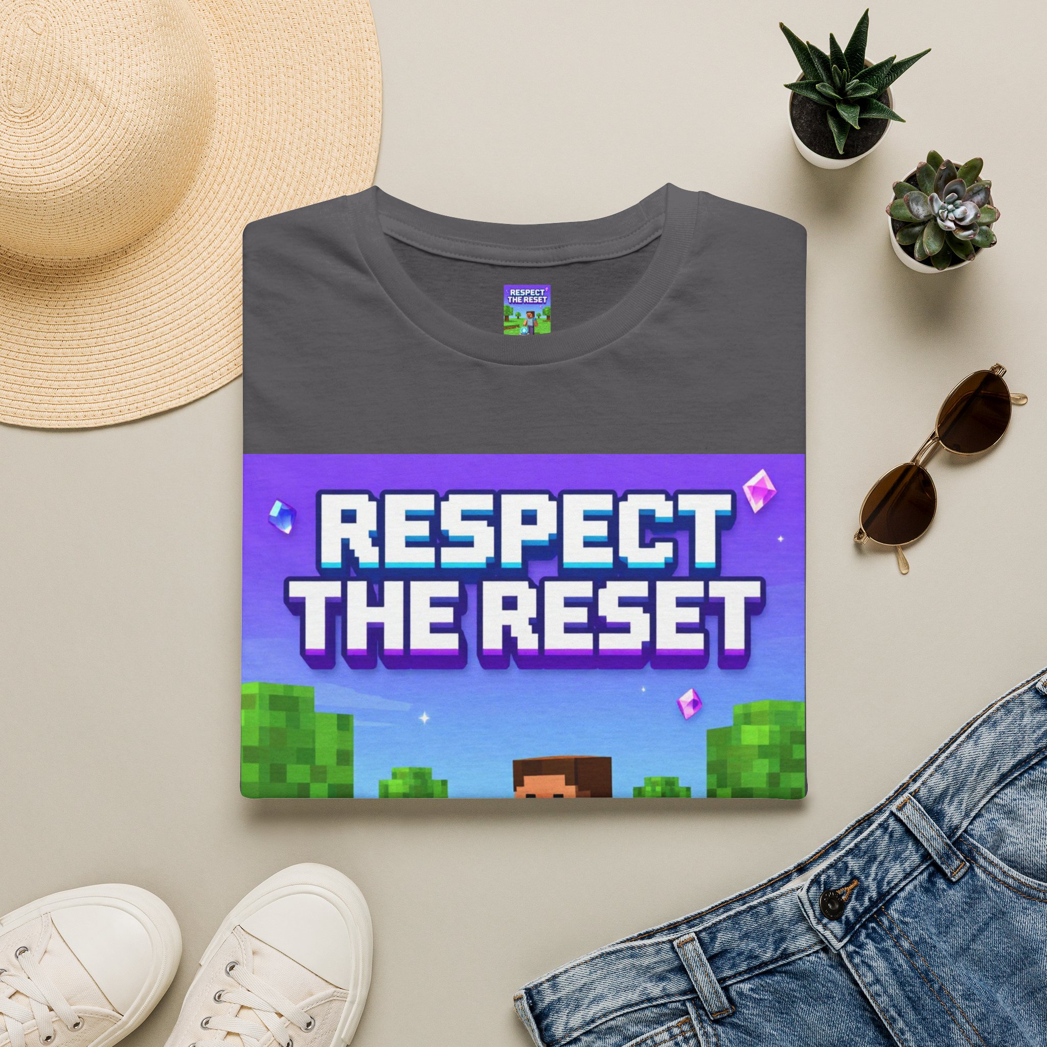 Respect the Reset T-Shirt — Minecraft-Inspired Gamer Tee - Image 33