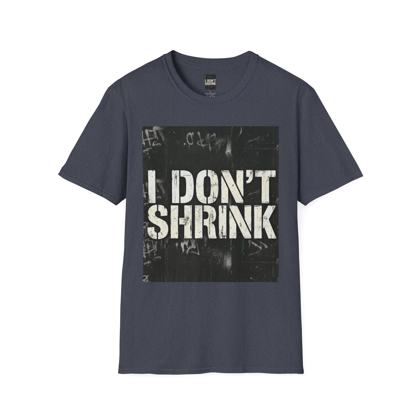 I Don't Shrink T-Shirt — Vintage Stencil Graphic Tee - Image 43