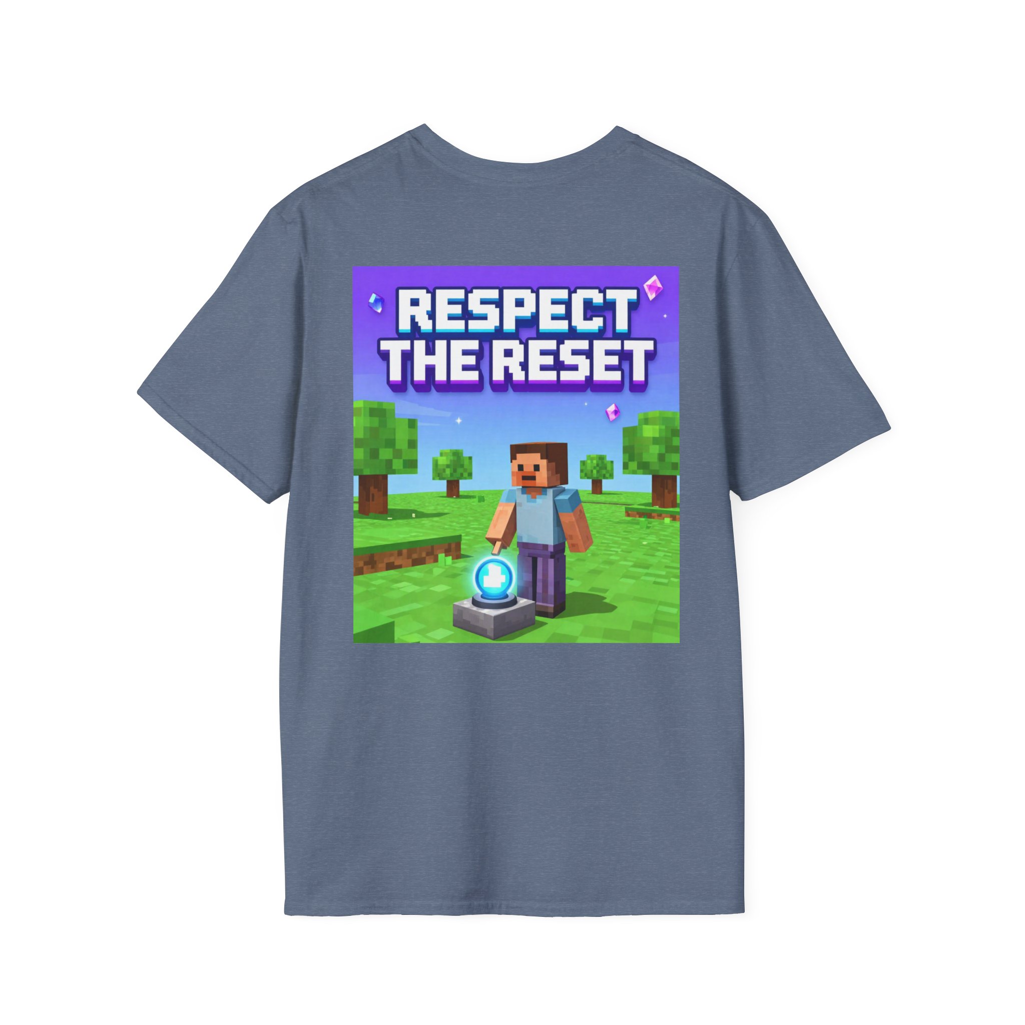 Respect the Reset T-Shirt — Minecraft-Inspired Gamer Tee - Image 32