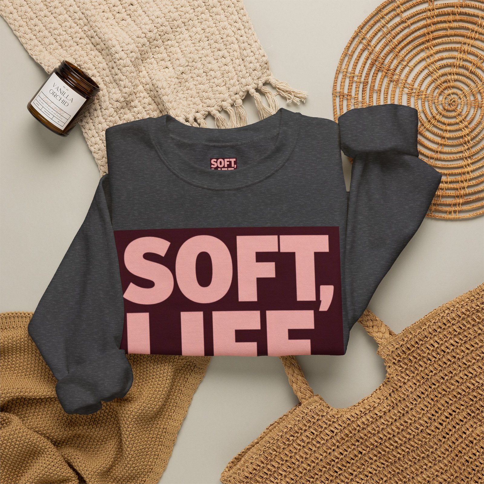Soft Life Strong Mind Sweatshirt — Inspirational Graphic Crewneck - Image 36