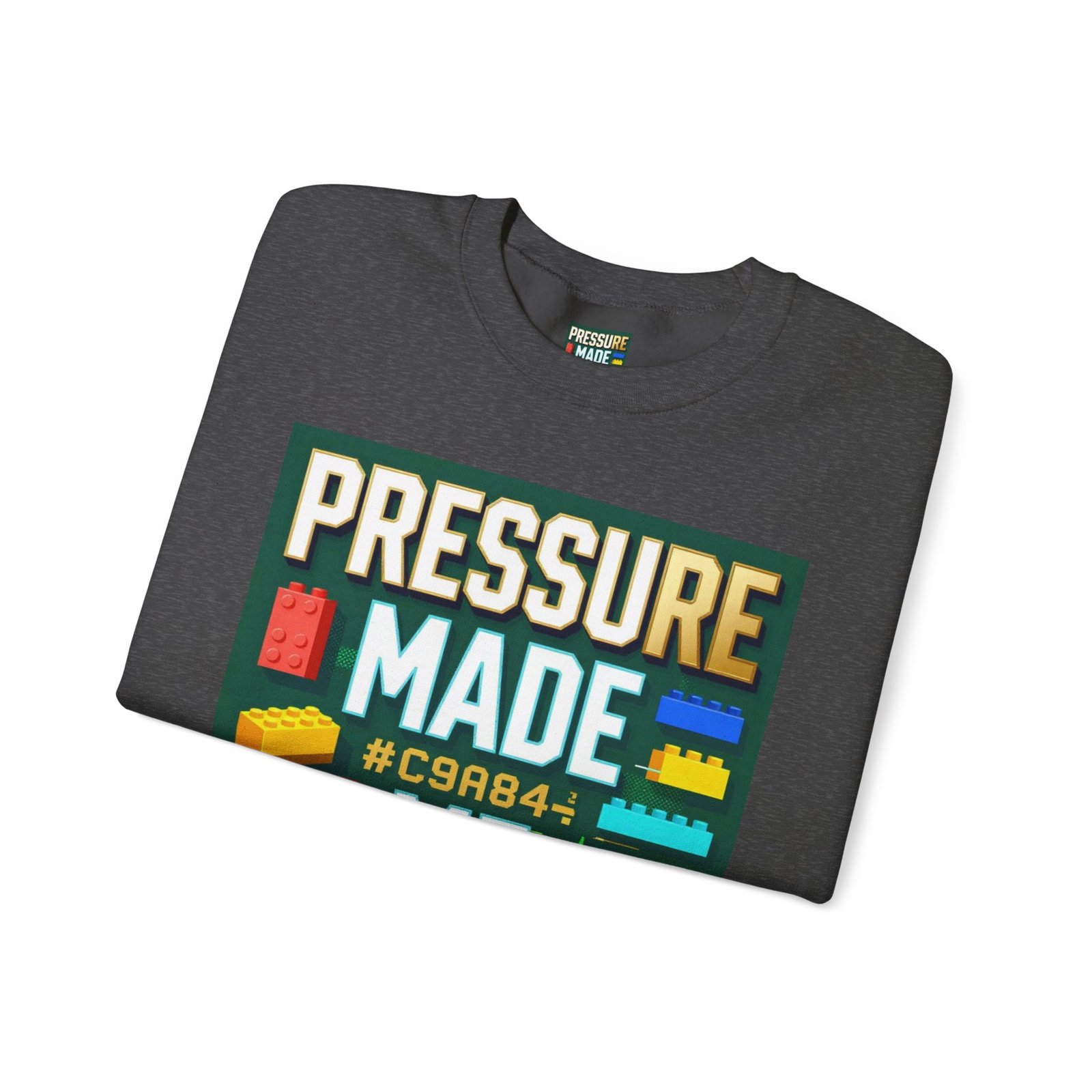 Graphic Sweatshirt — "Pressure Made Me Polished" Building Block Crewneck - Image 35