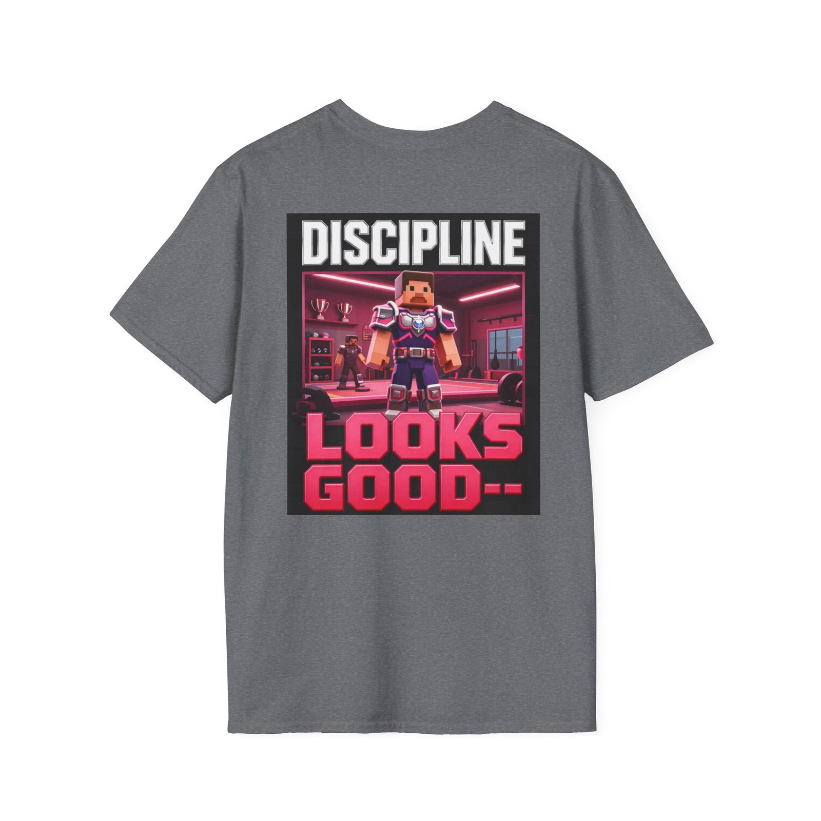 T‑Shirt — 'DISCIPLINE Looks Good' Gamer Pixel Armor Tee - Image 24