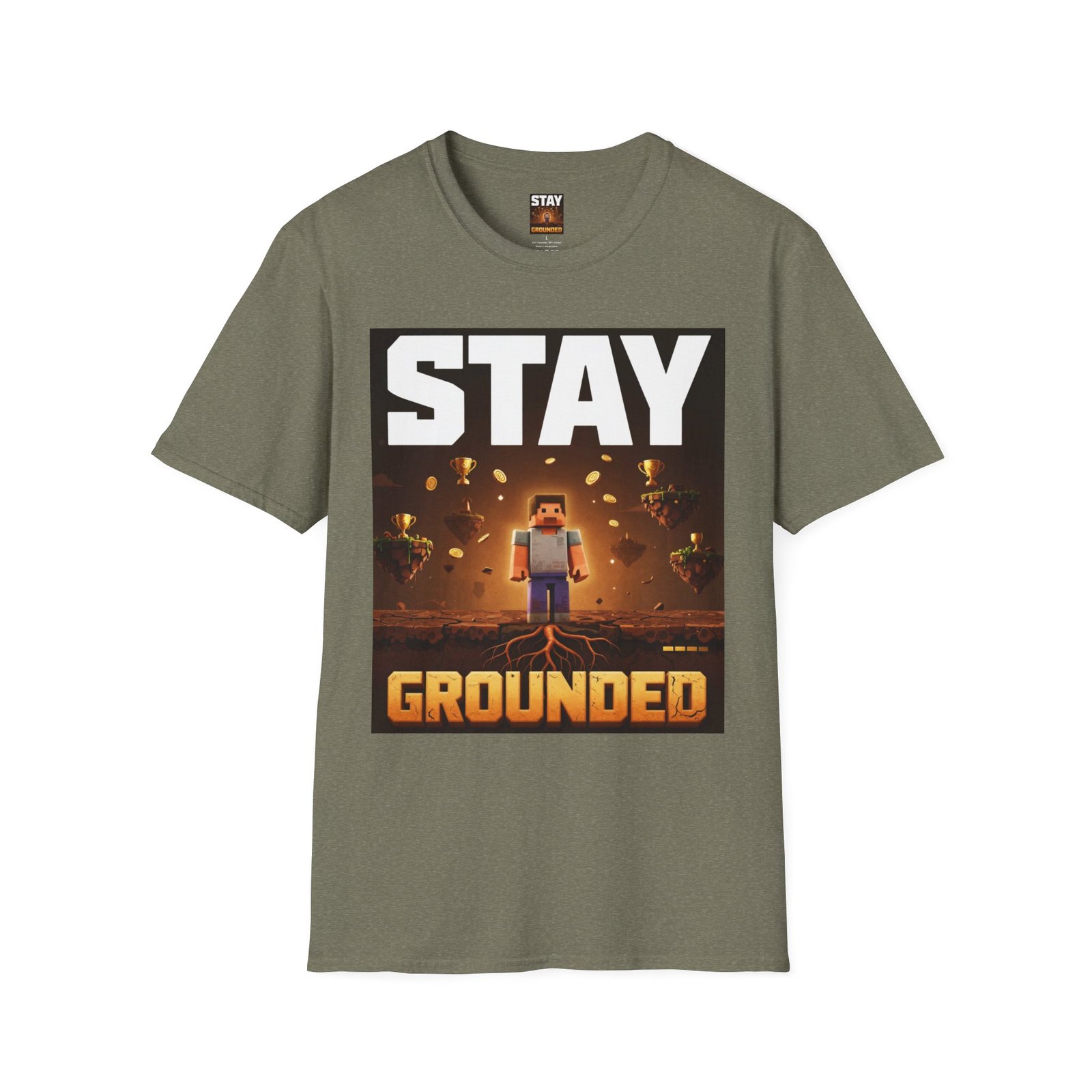 Stay Grounded T-Shirt — Minecraft-Inspired 'STAY GROUNDED' Gaming Tee - Image 19