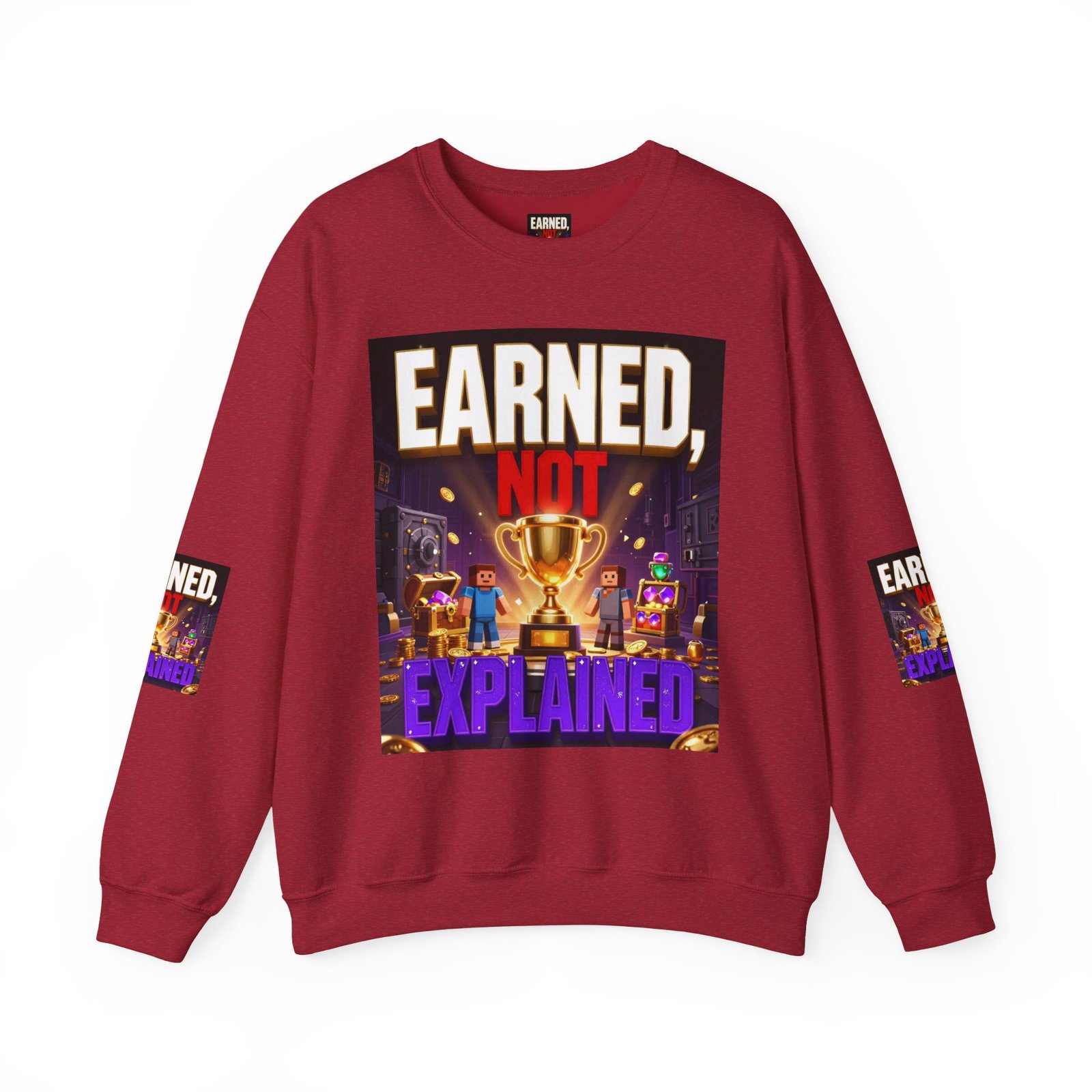 Crewneck Sweatshirt — "Earned, Not Explained" Trophy Graphic - Image 49
