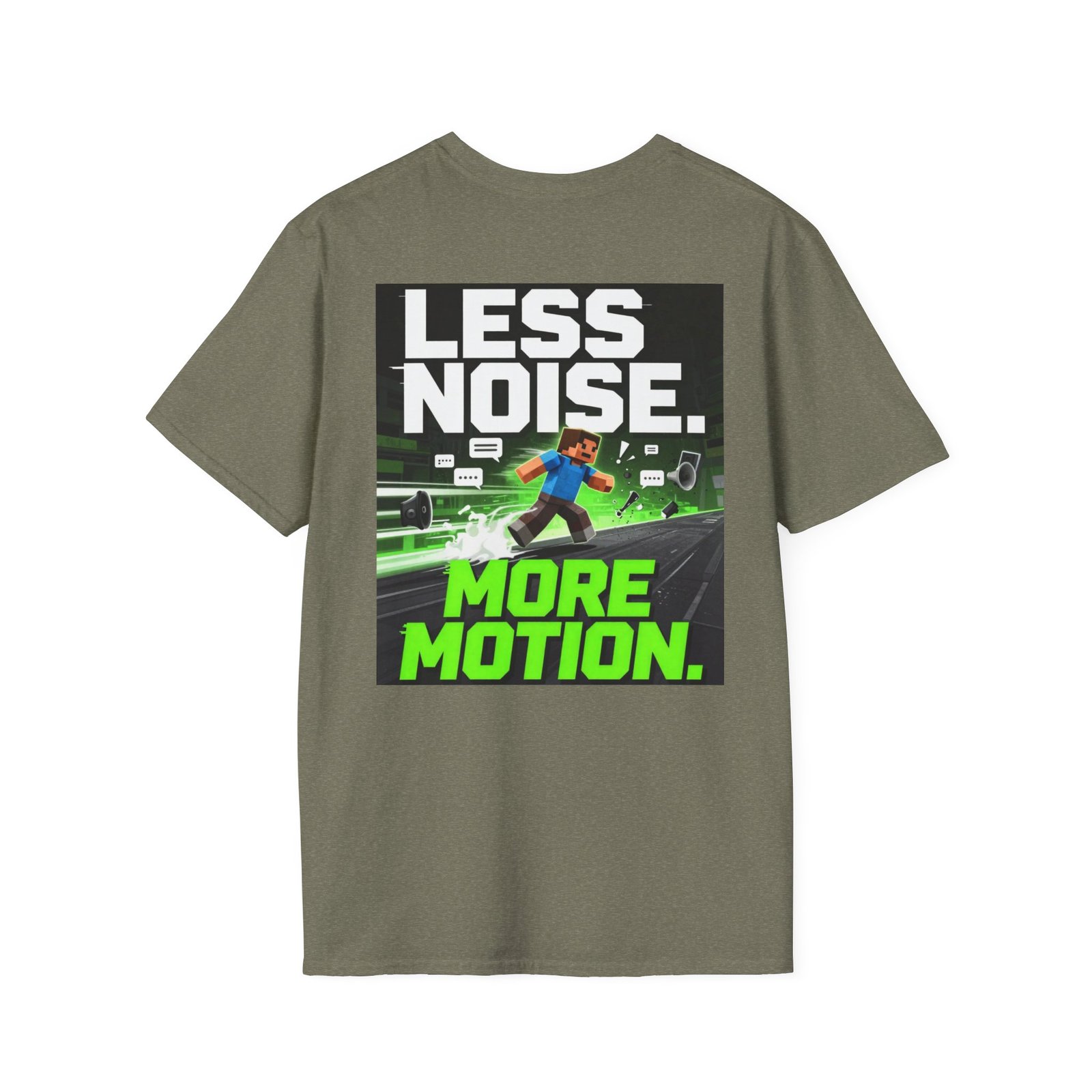 Less Noise More Motion T-Shirt — Gamer Minimalist Graphic Tee - Image 20
