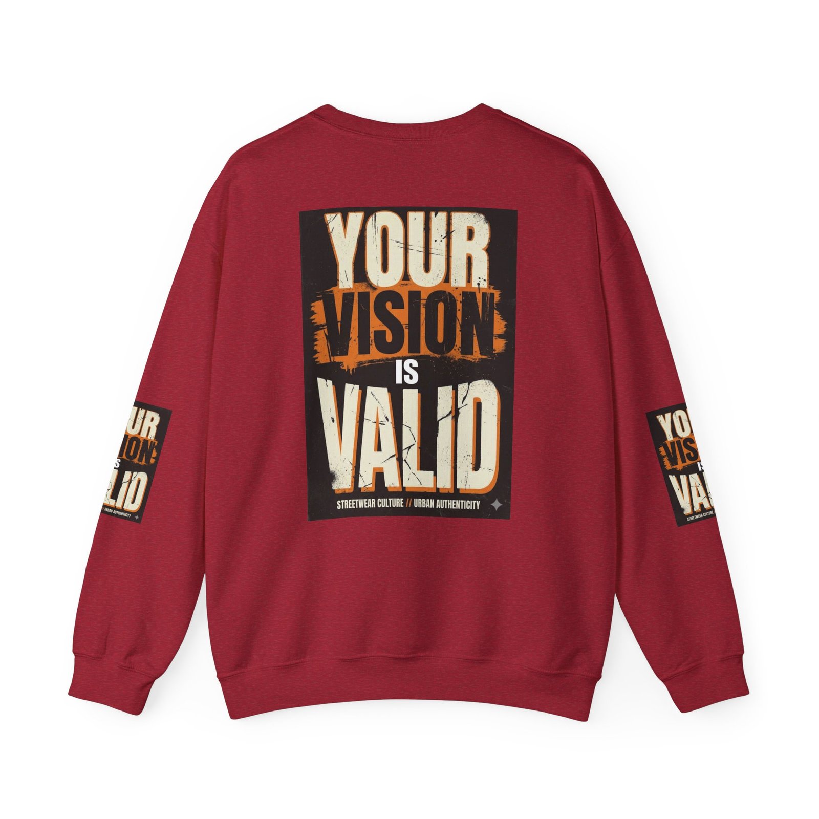Crewneck Sweatshirt — “Your Vision Is Valid” Inspirational Graphic - Image 50
