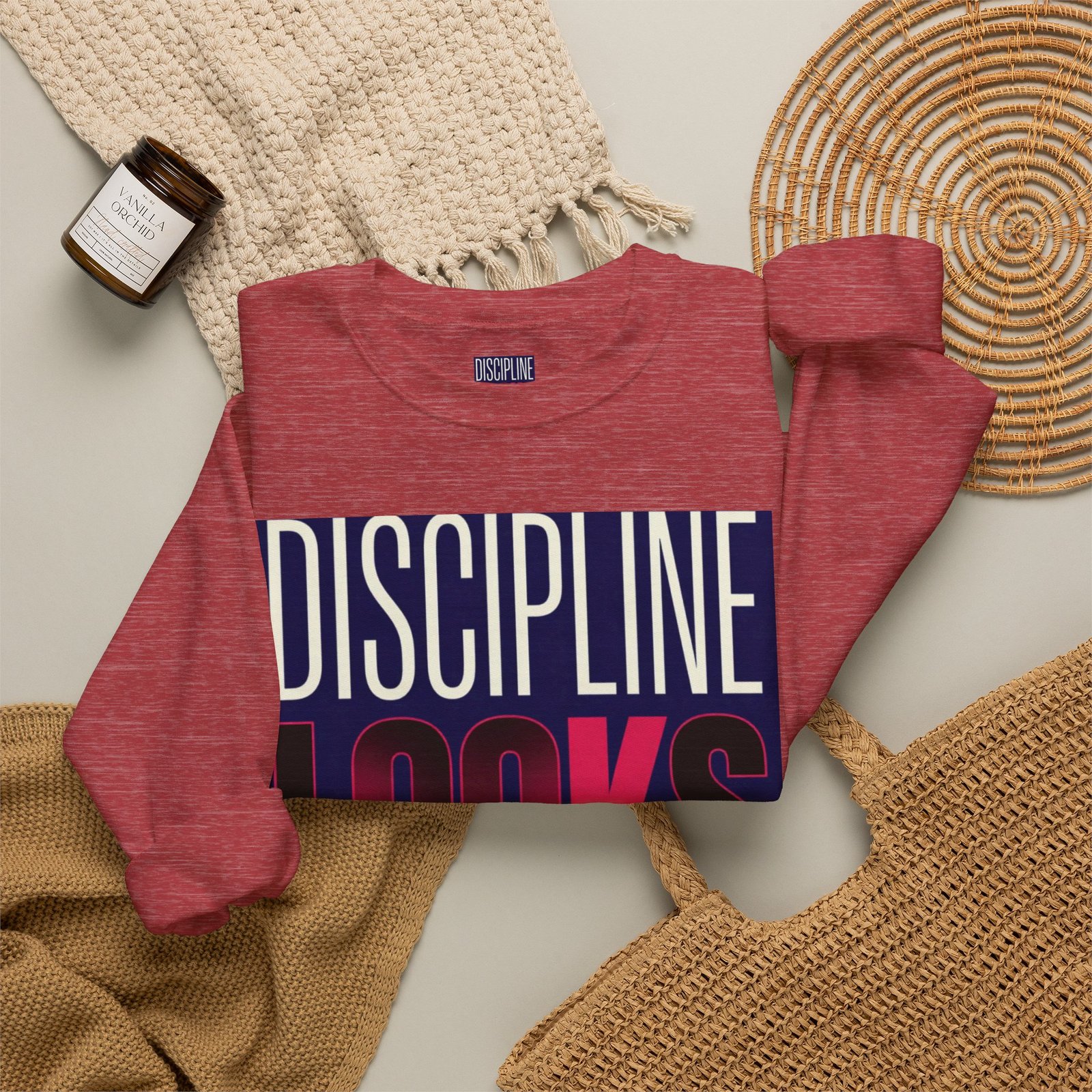 Discipline Looks Good Sweatshirt — Motivational Graphic Crewneck - Image 44