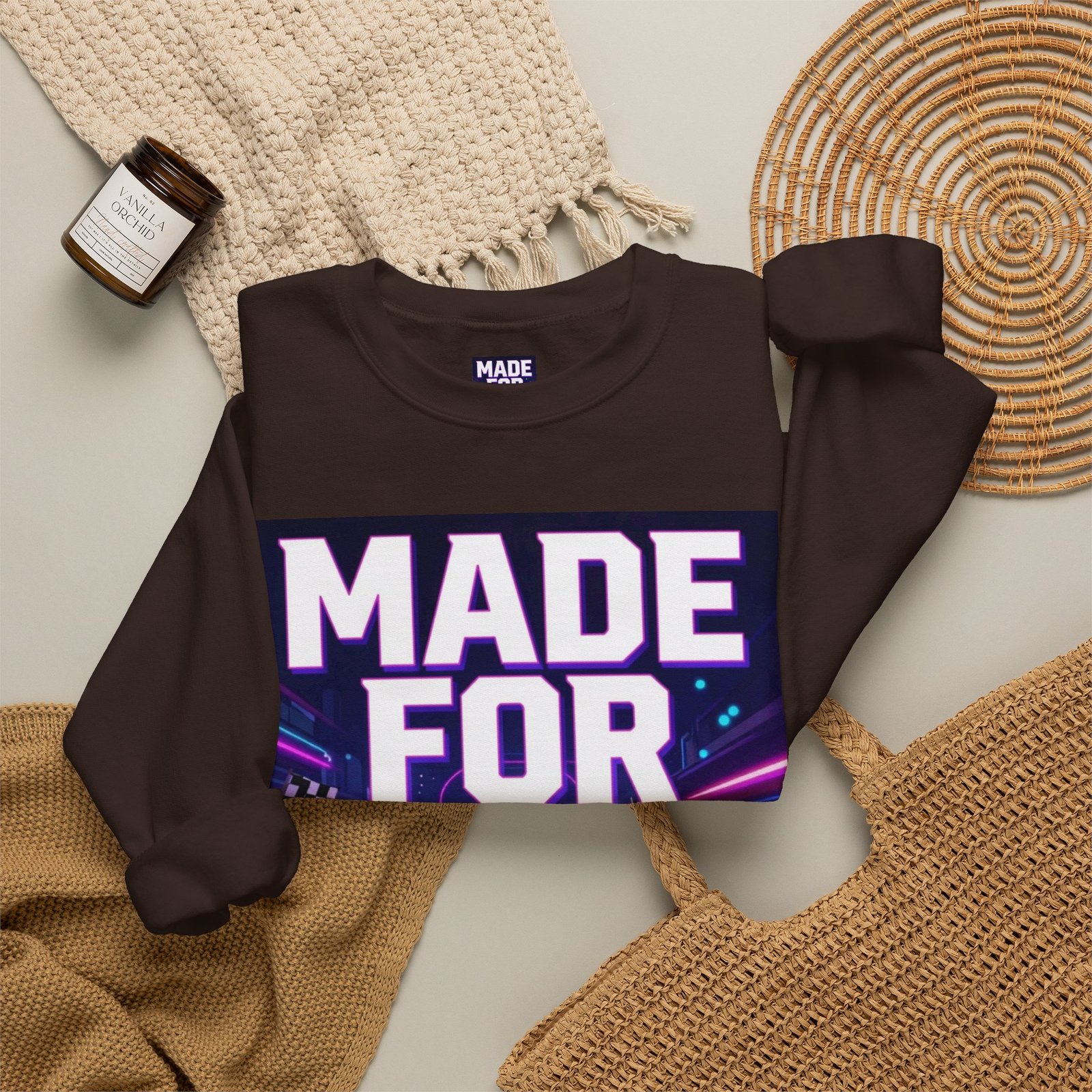 Made For More Sweatshirt — Retro Neon Racing Graphic Crewneck - Image 28