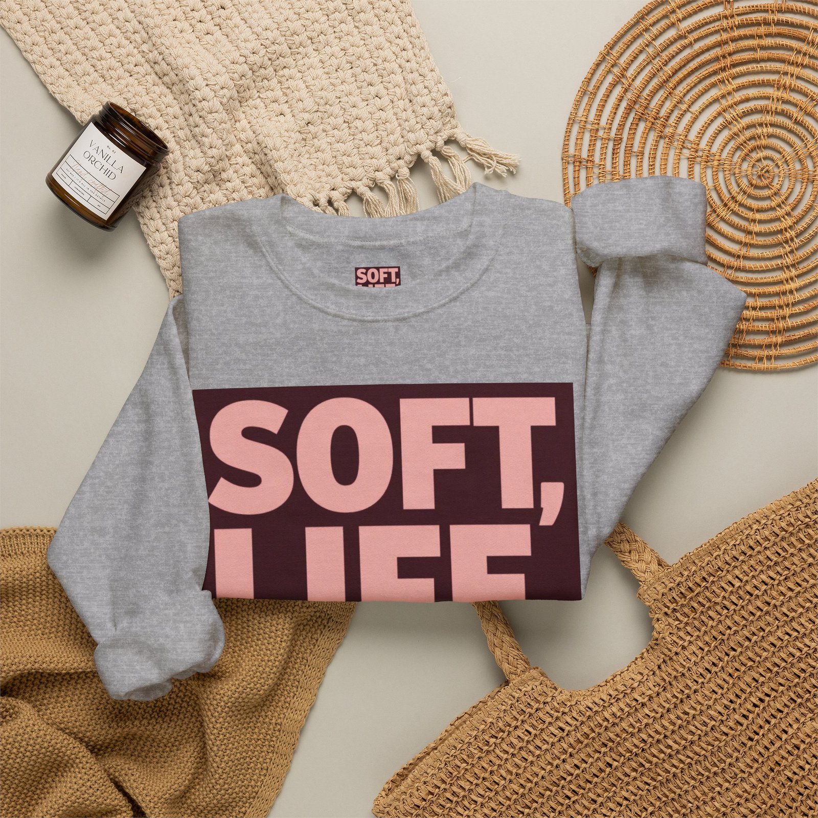 Soft Life Strong Mind Sweatshirt — Inspirational Graphic Crewneck - Image 24