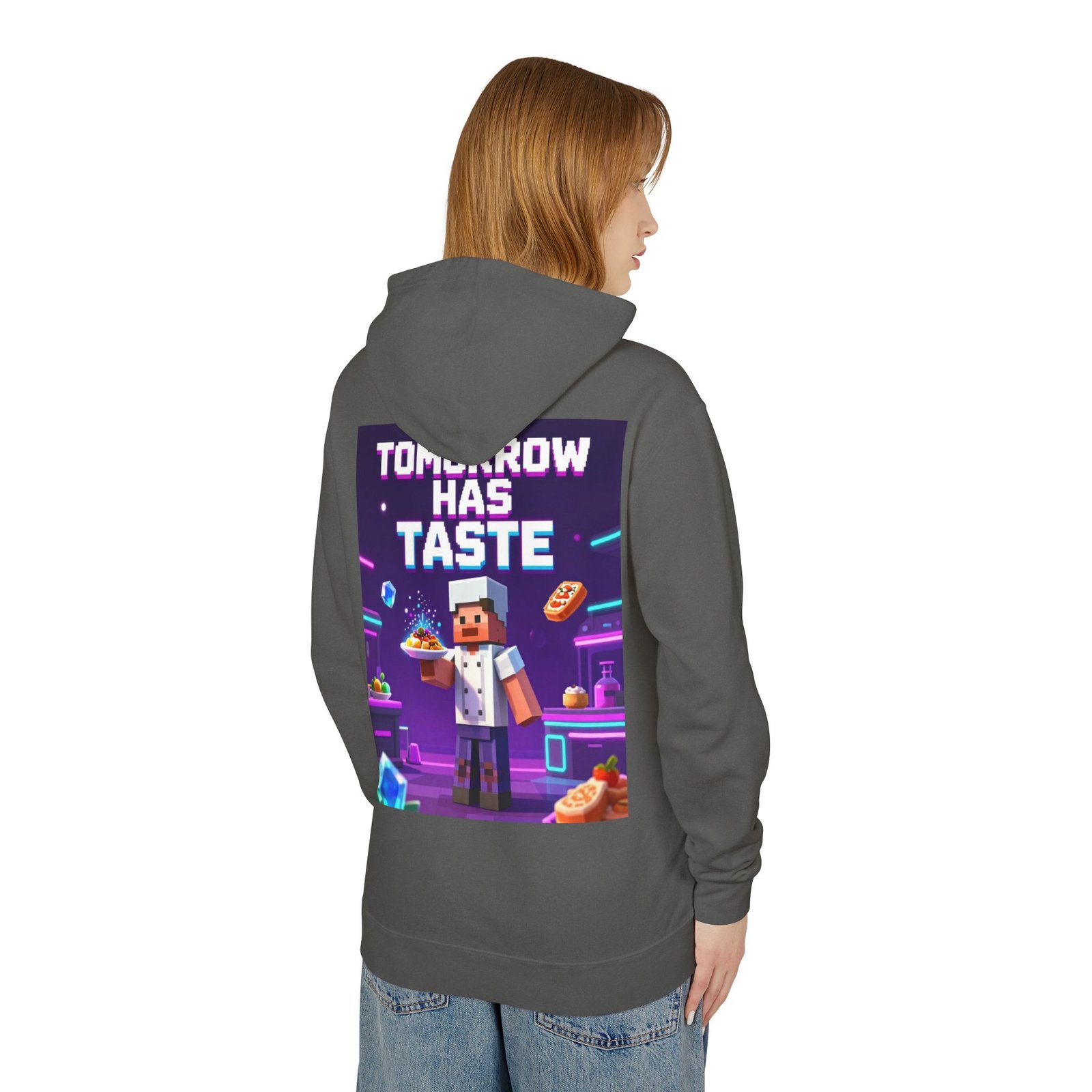 Tomorrow Has Taste Hoodie — Retro Pixel Chef Gaming Sweatshirt - Image 24