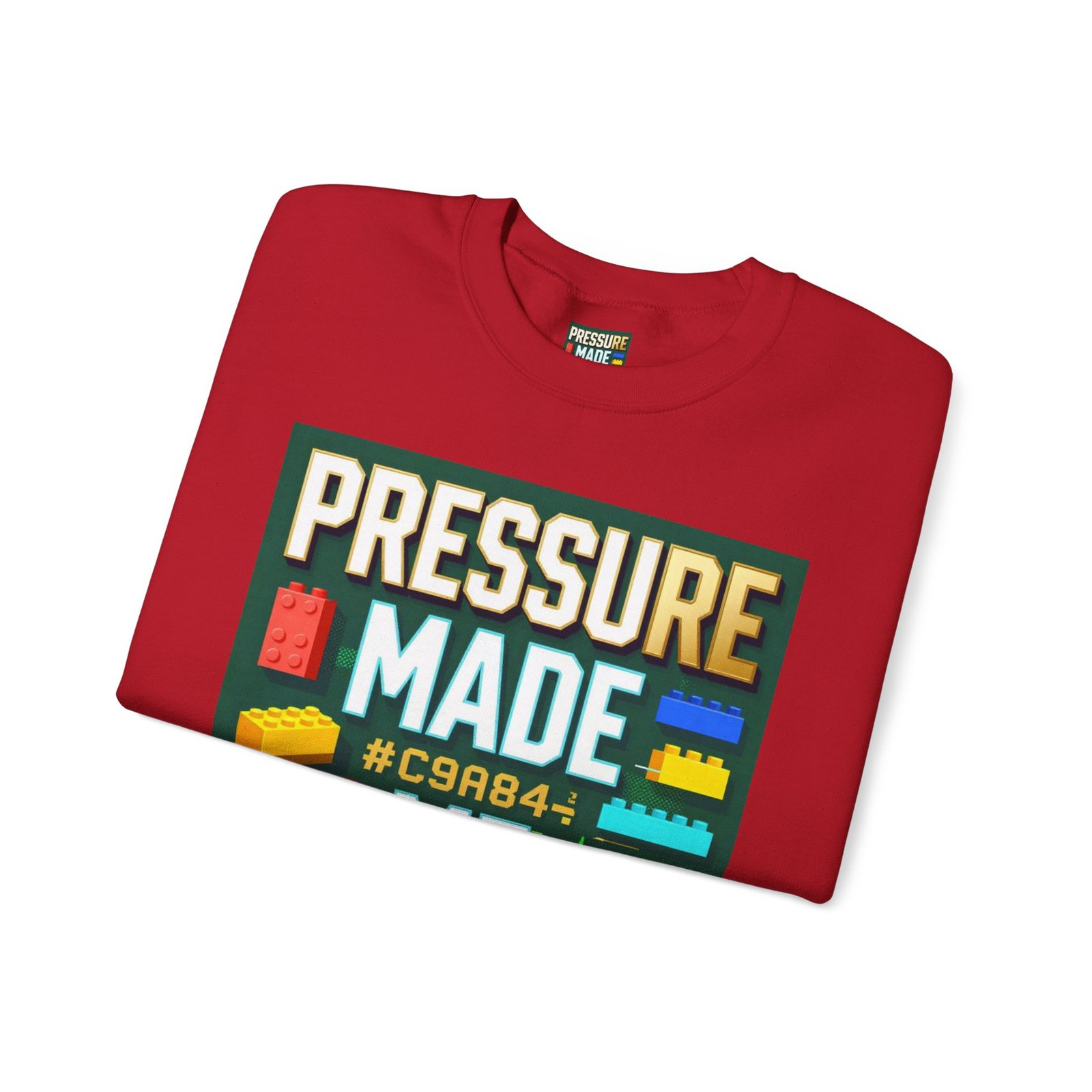 Graphic Sweatshirt — "Pressure Made Me Polished" Building Block Crewneck - Image 55