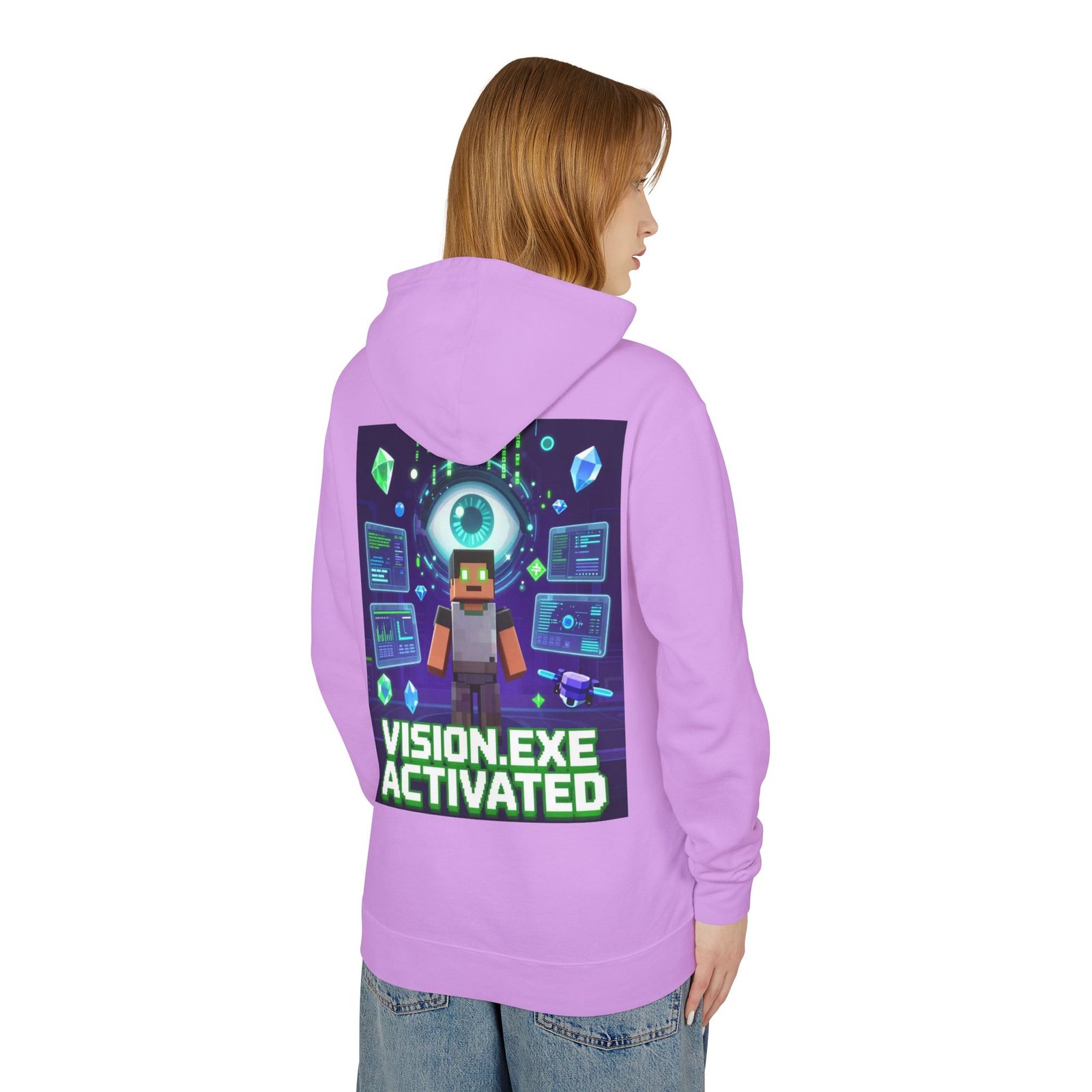 Vision.exe Activated Hoodie — Retro Gamer Tech Graphic Sweatshirt - Image 16