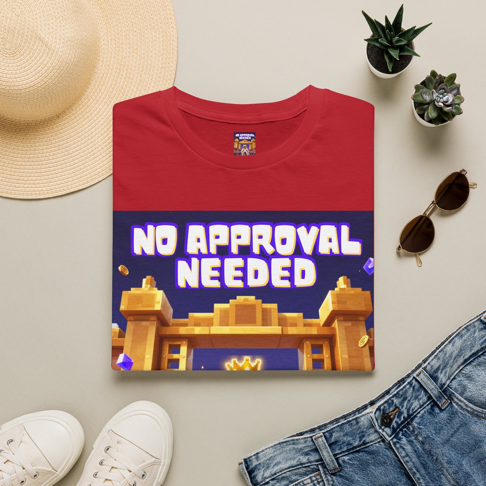 No Approval Needed T‑Shirt — Bold Roblox-style Gamer Tee - Image 49