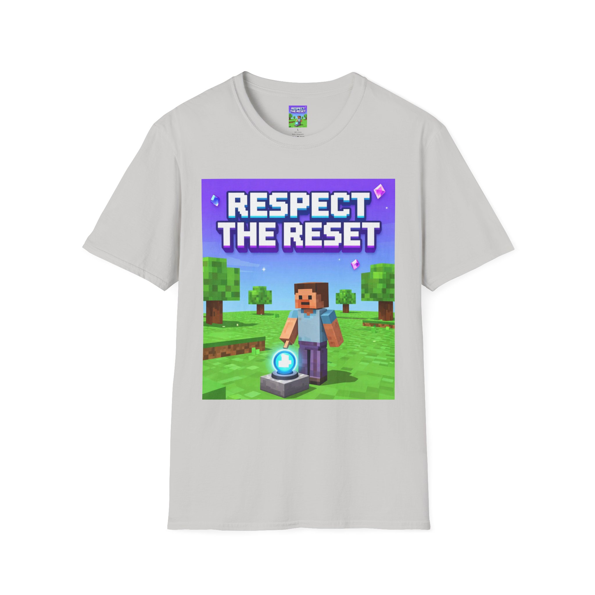 Respect the Reset T-Shirt — Minecraft-Inspired Gamer Tee - Image 11