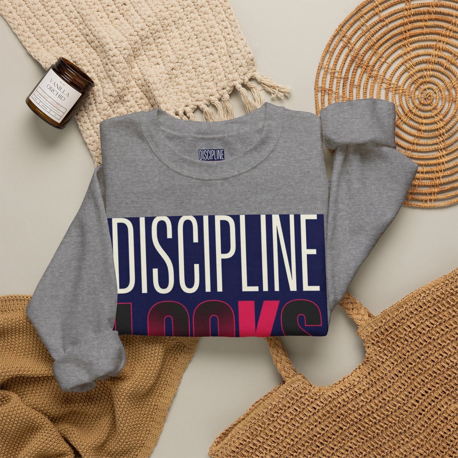 Discipline Looks Good Sweatshirt — Motivational Graphic Crewneck - Image 32