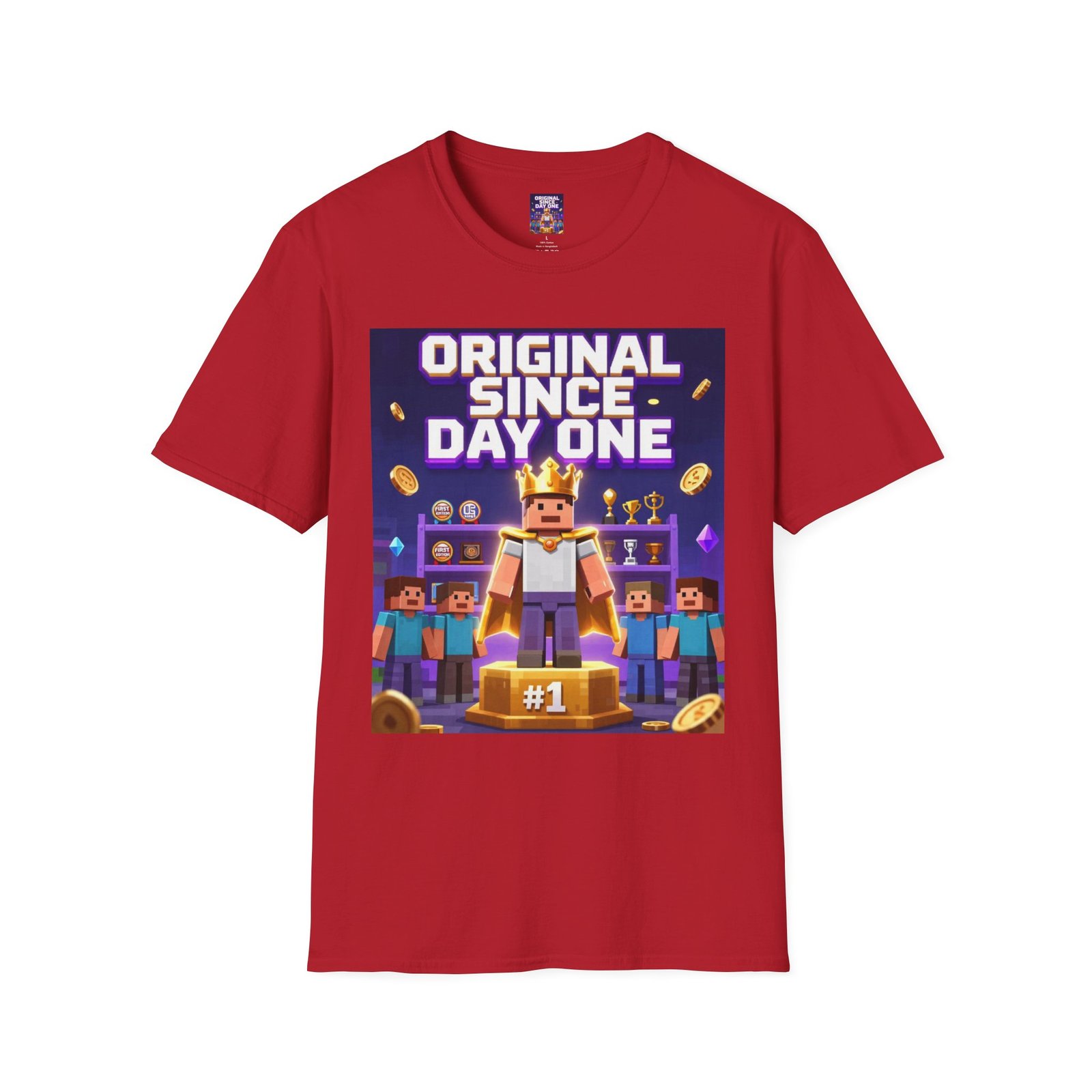 Original Since Day One T‑Shirt — Gamer Retro Crown Design - Image 51