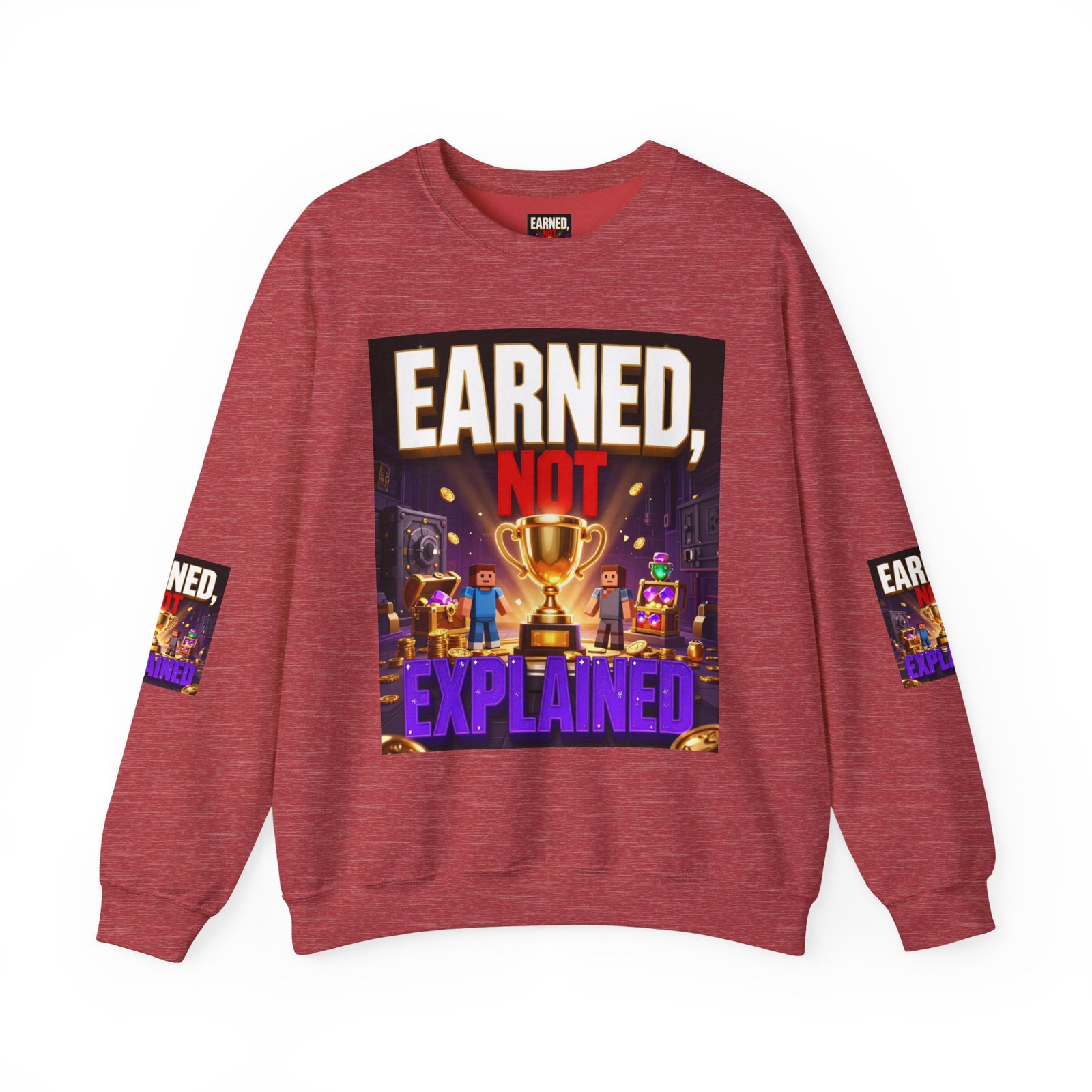 Crewneck Sweatshirt — "Earned, Not Explained" Trophy Graphic - Image 41